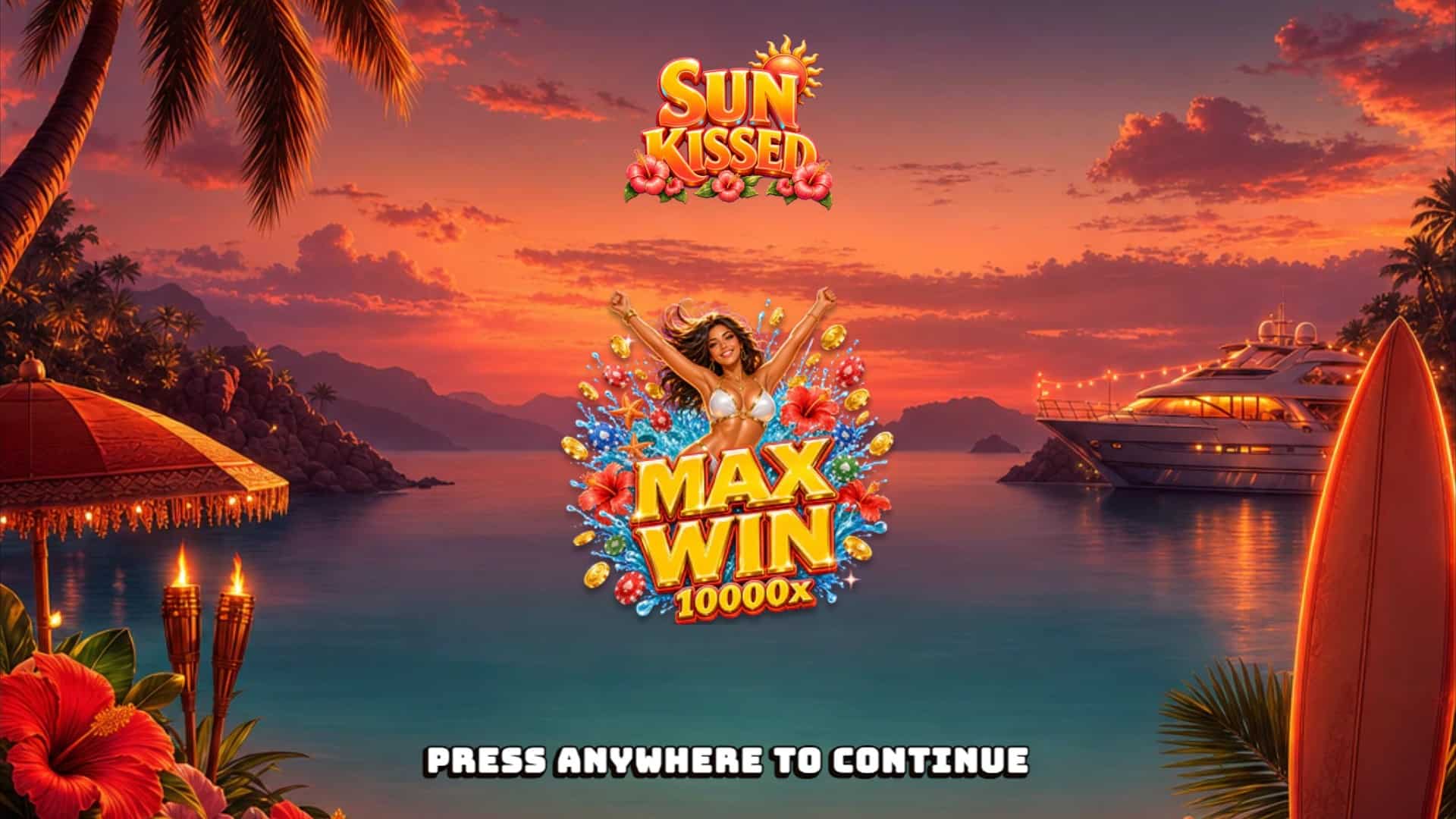 Sun Kissed slot intro screen