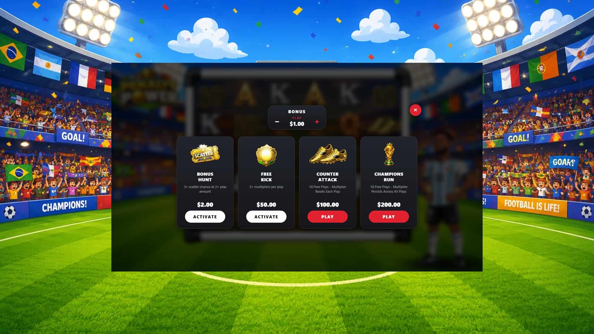 Penalty Power bonus buy menu