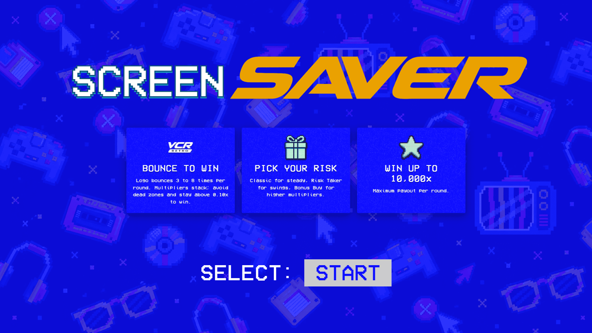 Screen Saver slot intro screen