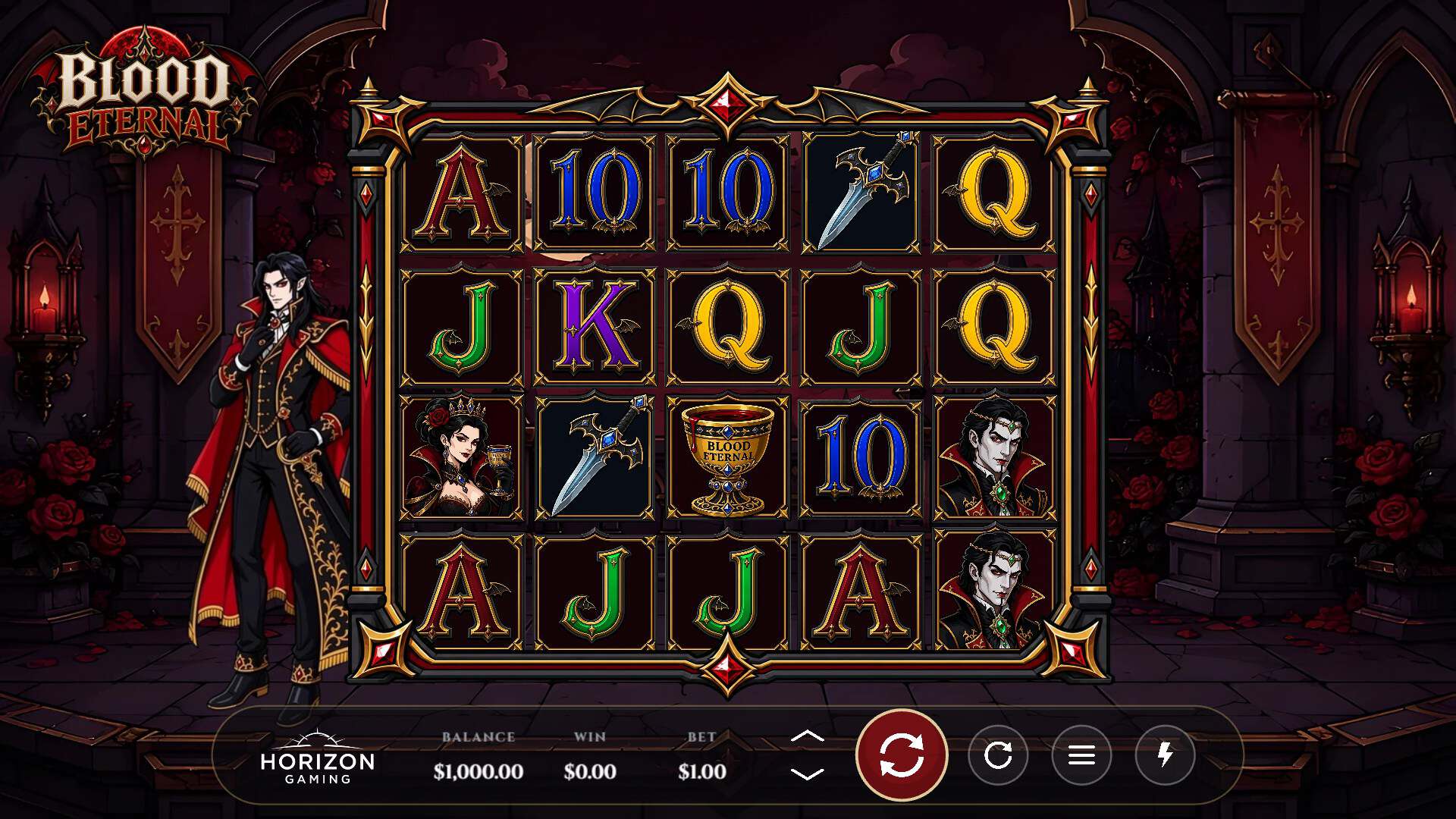 Blood Eternal slot gameplay reels