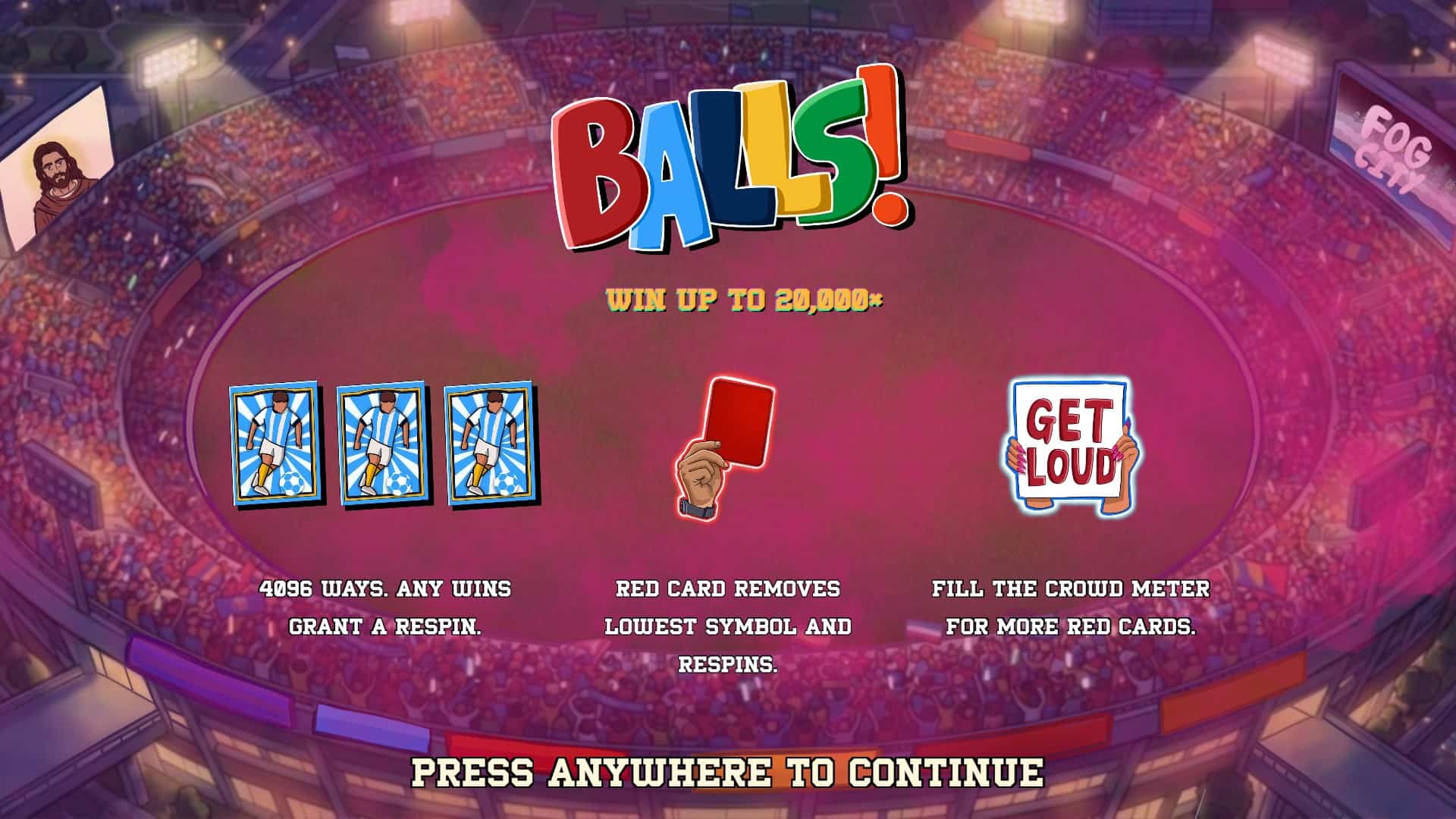 Balls! slot intro screen
