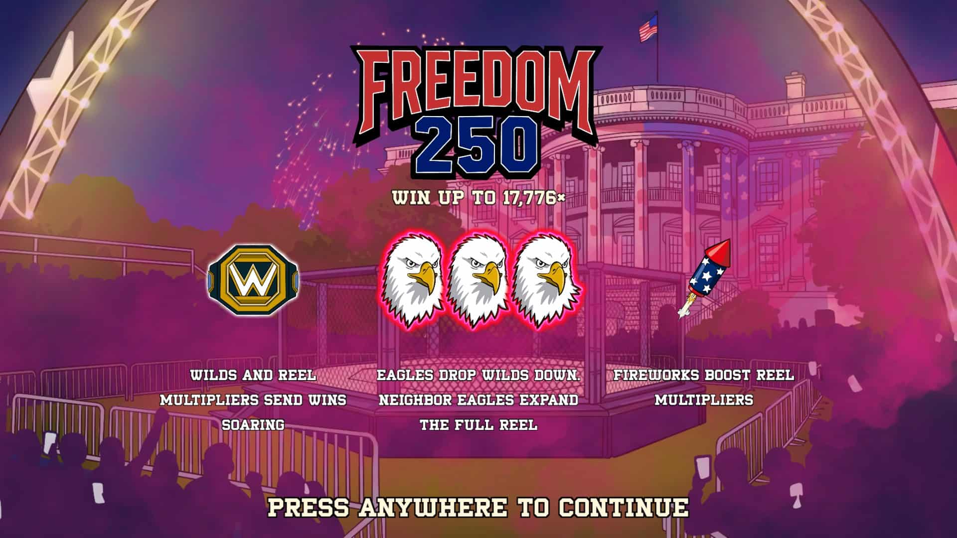 Freedom slot intro screen