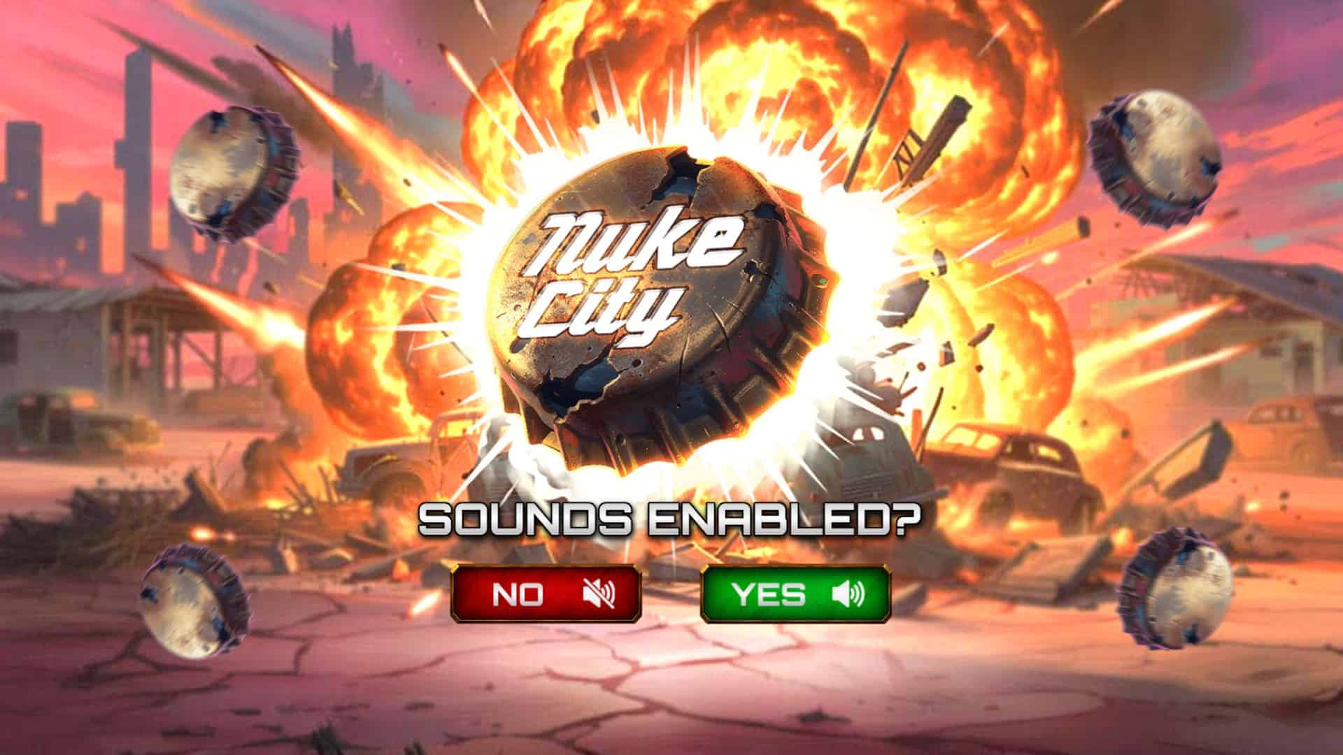 Nuke City slot intro screen