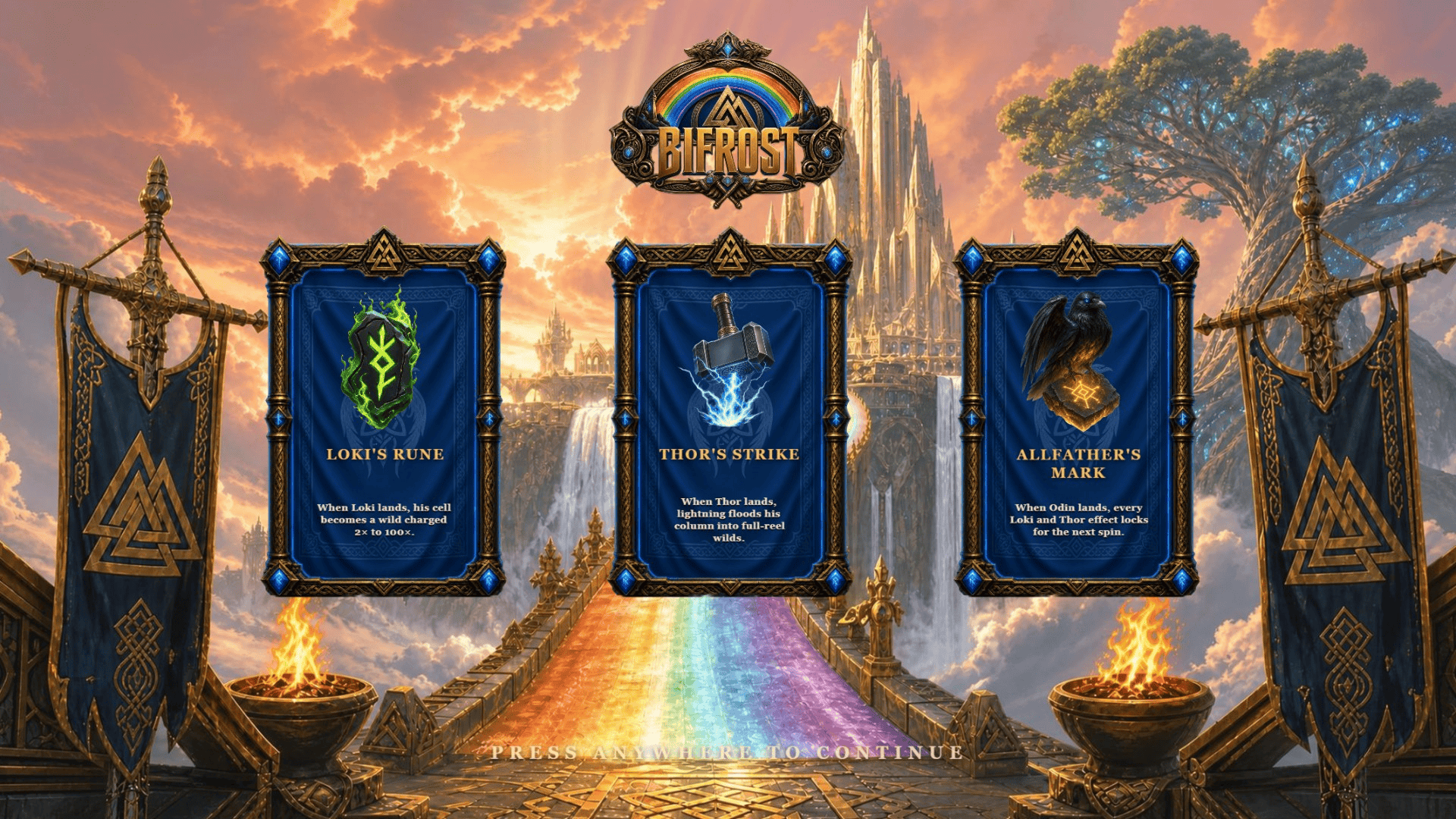 Bifrost slot intro screen