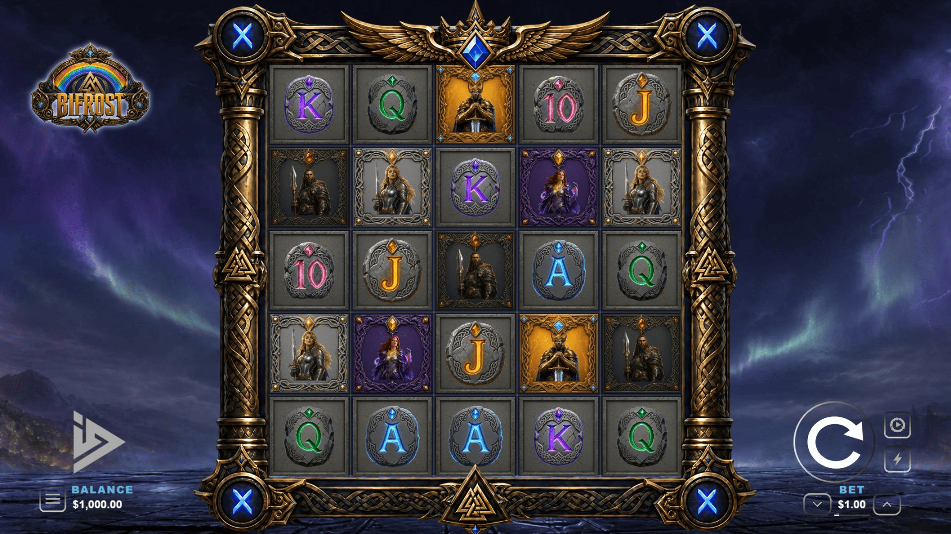 Bifrost slot gameplay reels