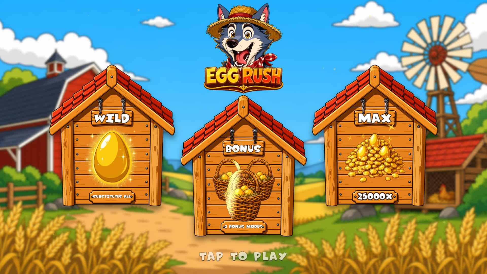Egg Rush slot intro screen