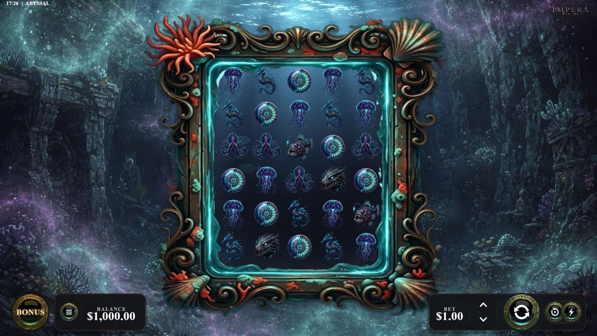 Abyssal slot gameplay reels