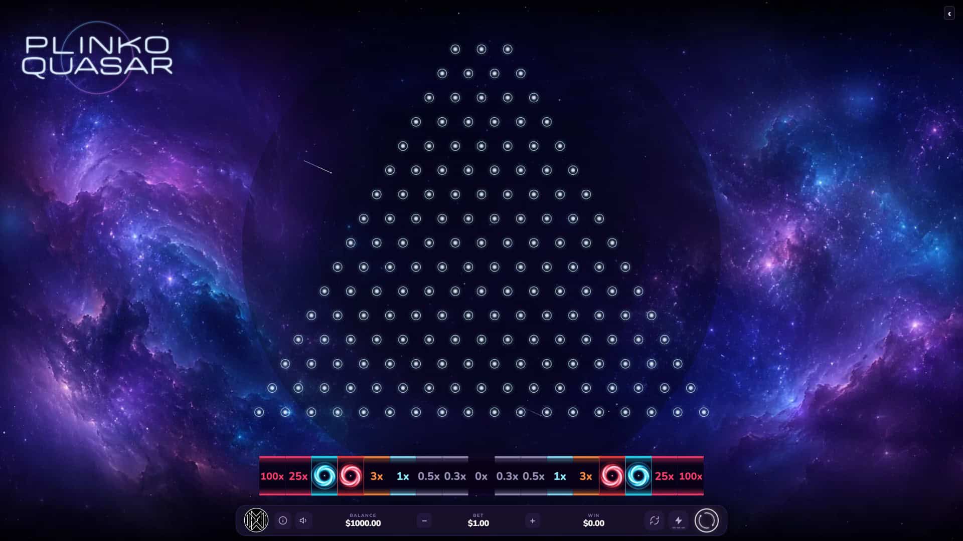 Plinko Quasar slot gameplay reels