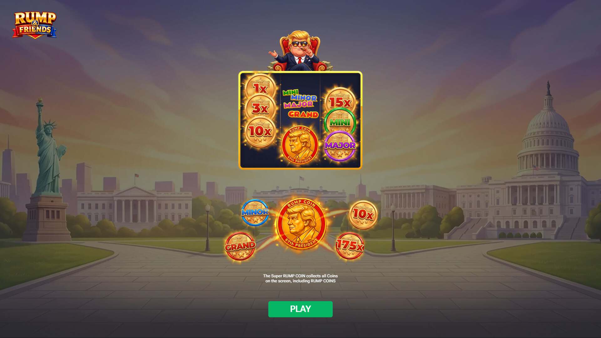Rump and Friends slot intro screen