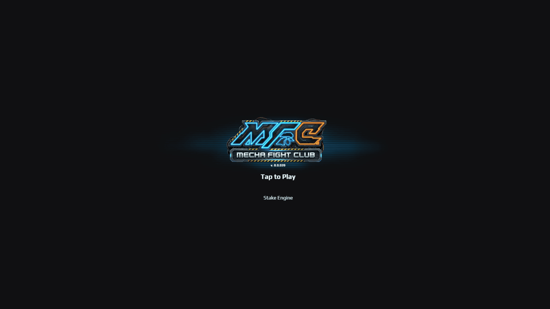 Mecha Fight Club slot intro screen