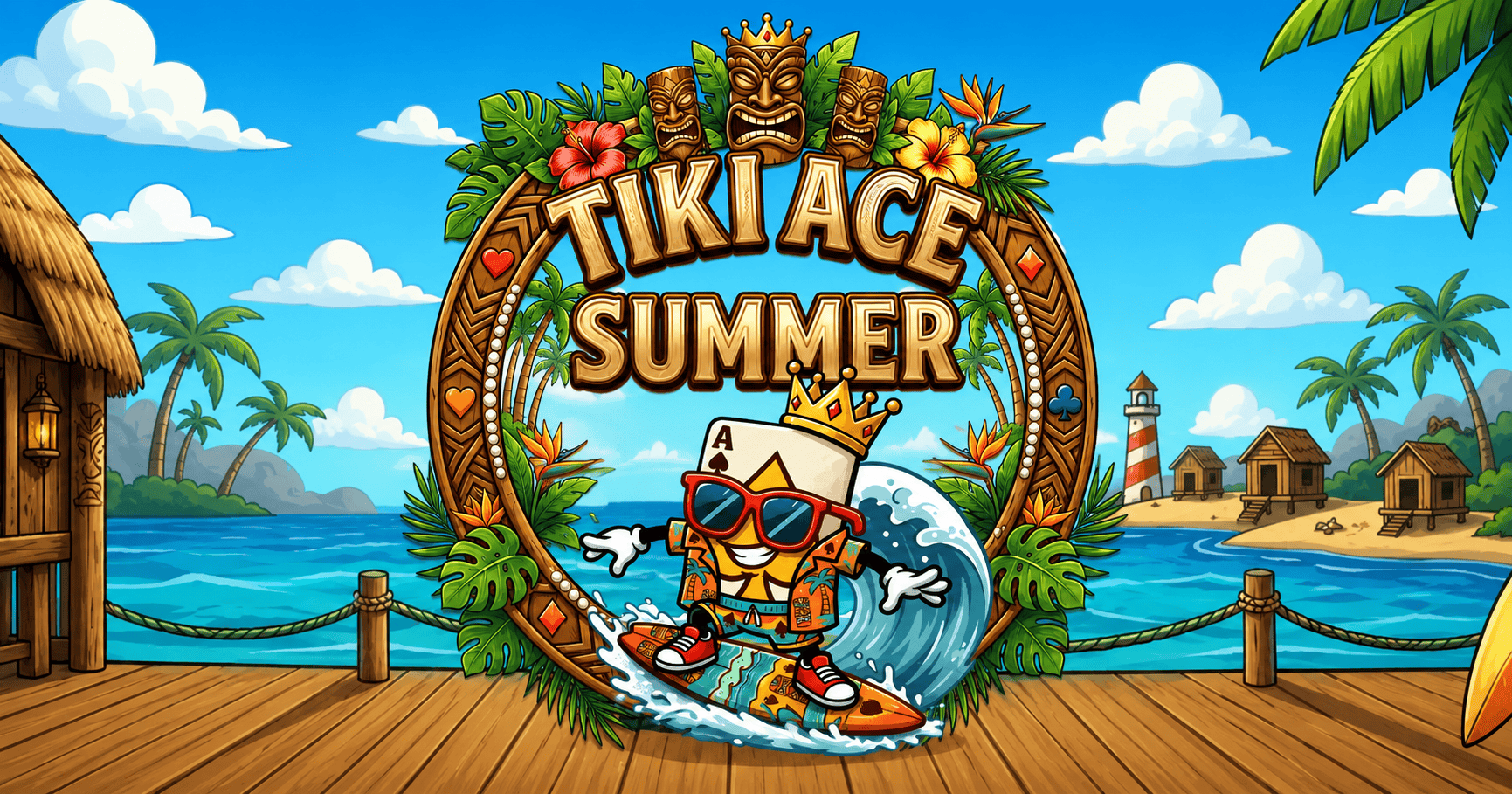 Tiki Ace Summer Slot Demo by Joyful Ace Studios slot cover image