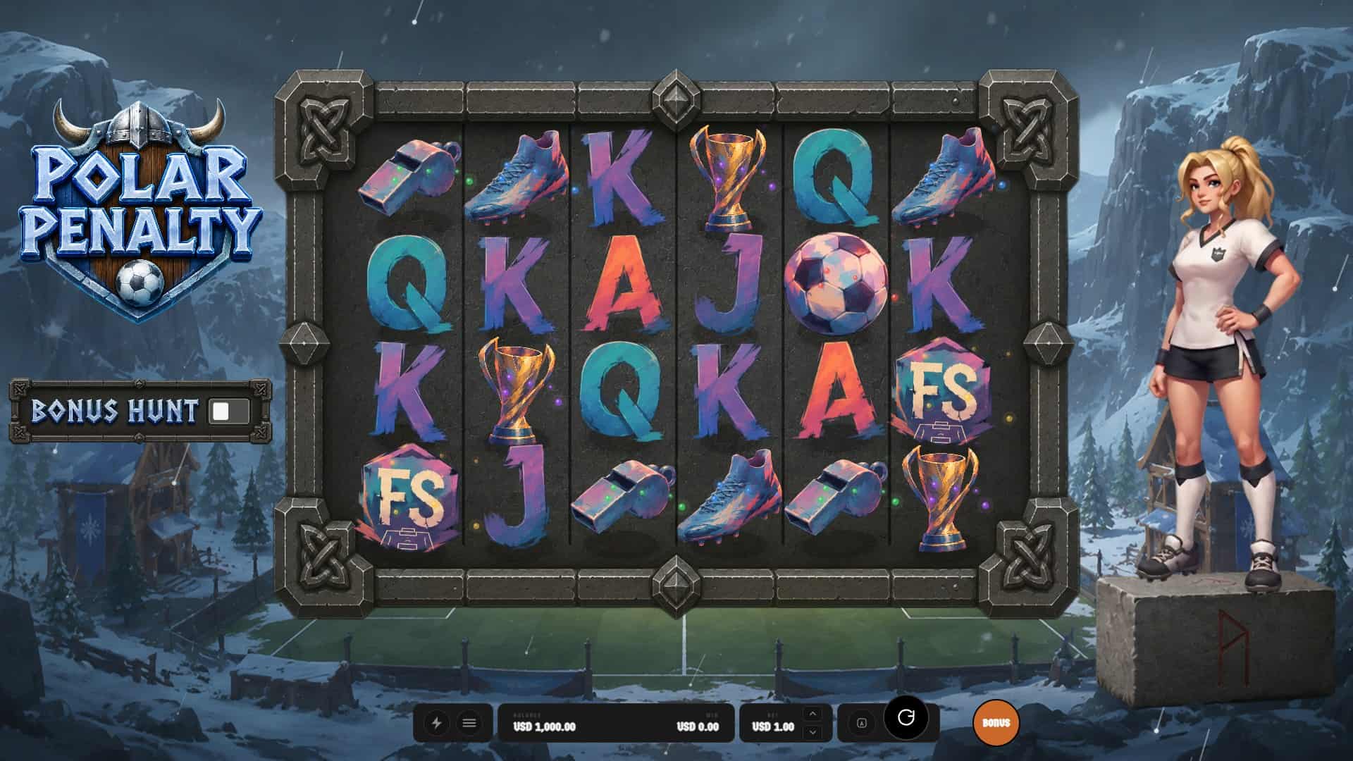 Polar Penalty slot gameplay reels