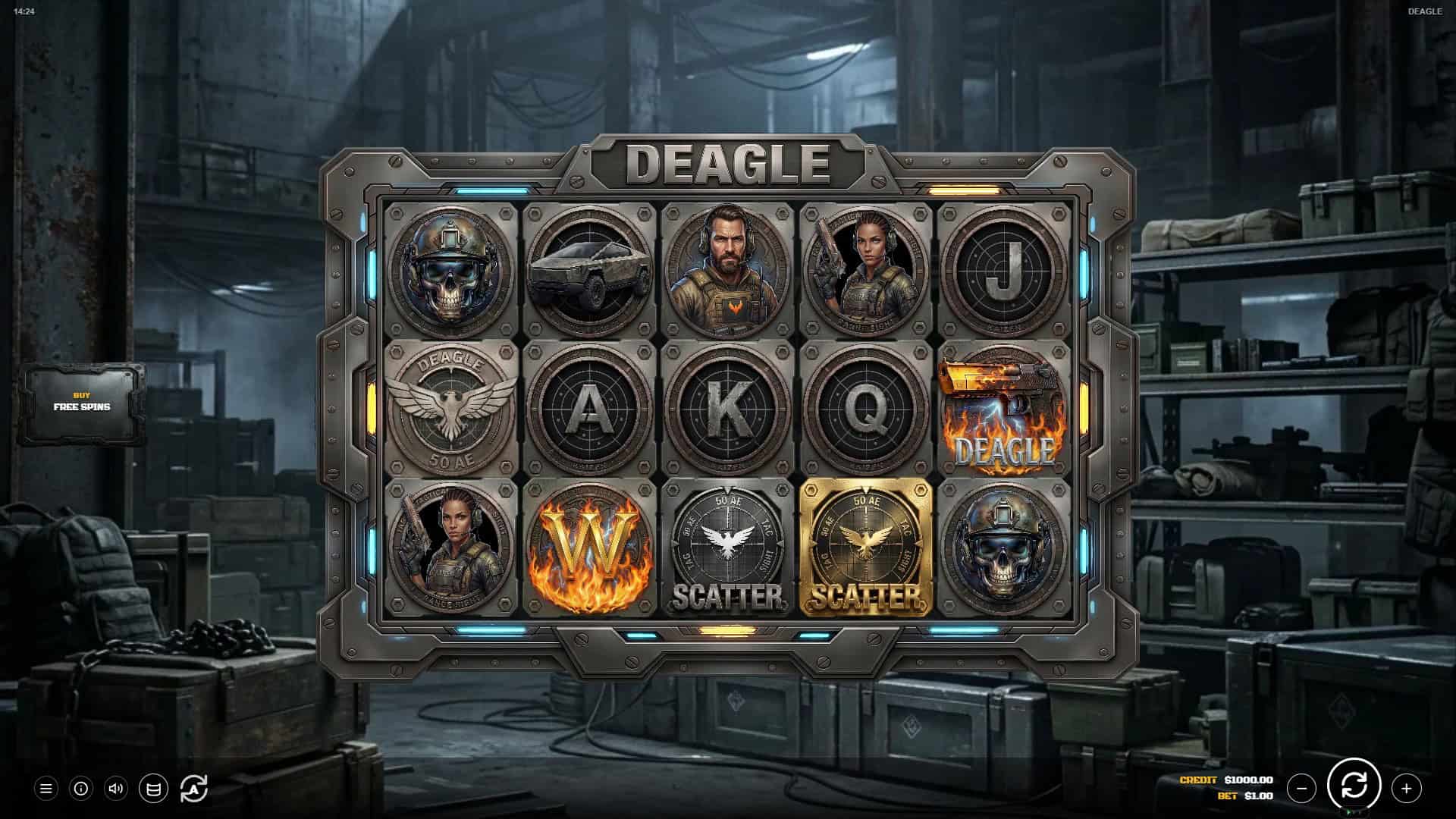 Deagle slot gameplay reels