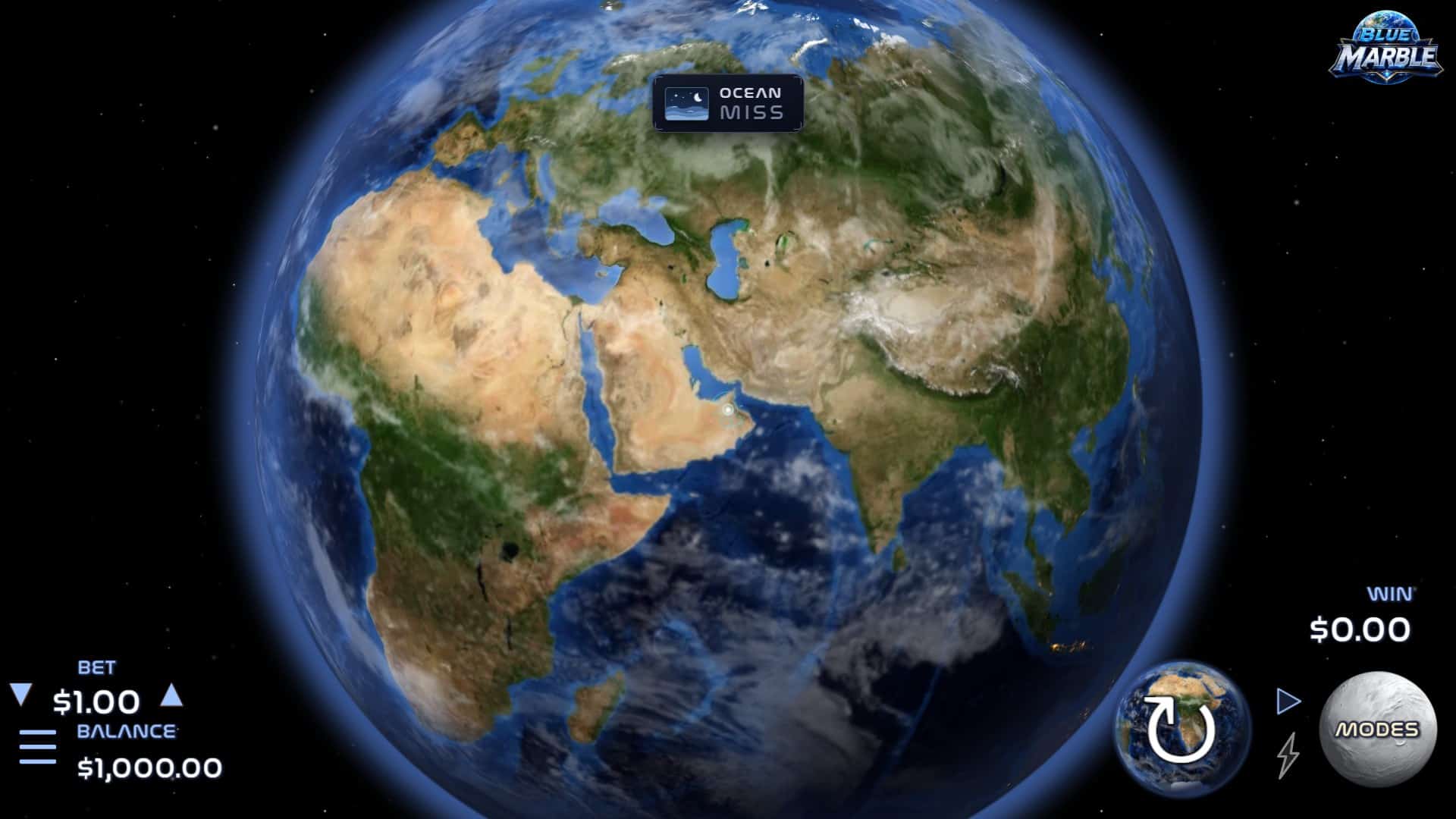 Blue Marble slot gameplay reels