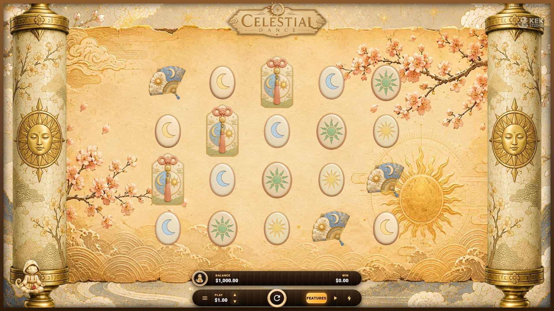 Celestial Dance slot gameplay reels