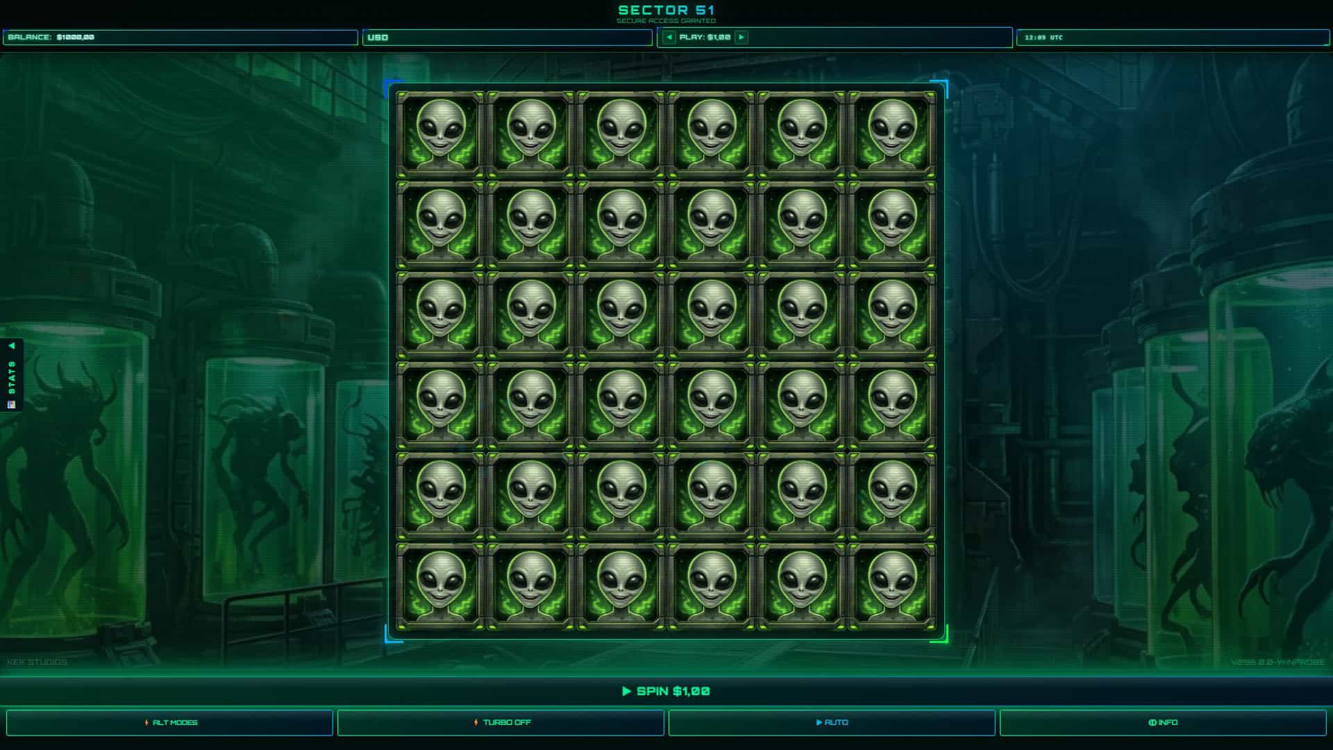 Sector 51 slot gameplay reels