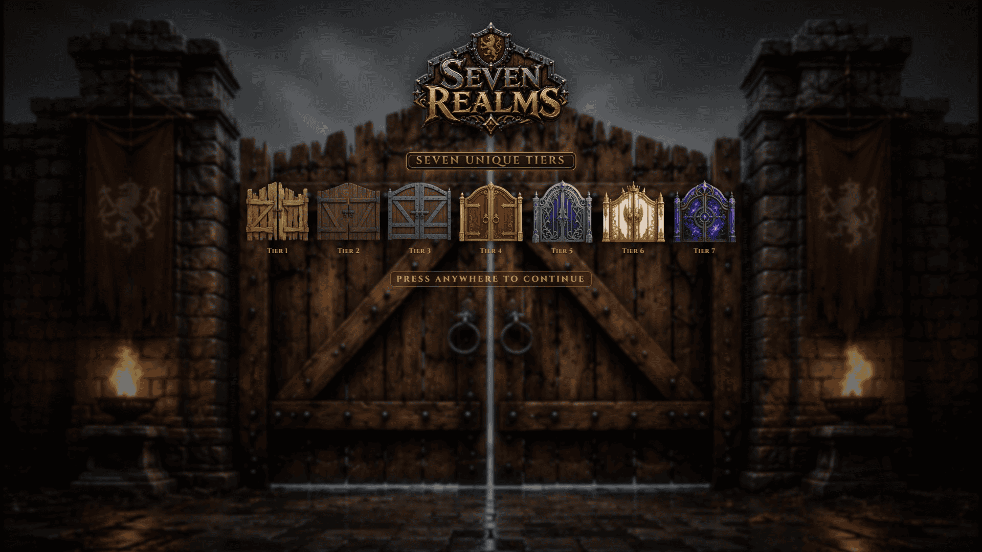 Seven Realms slot intro screen
