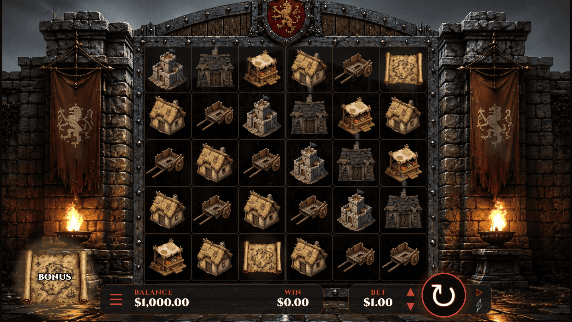 Seven Realms slot gameplay reels