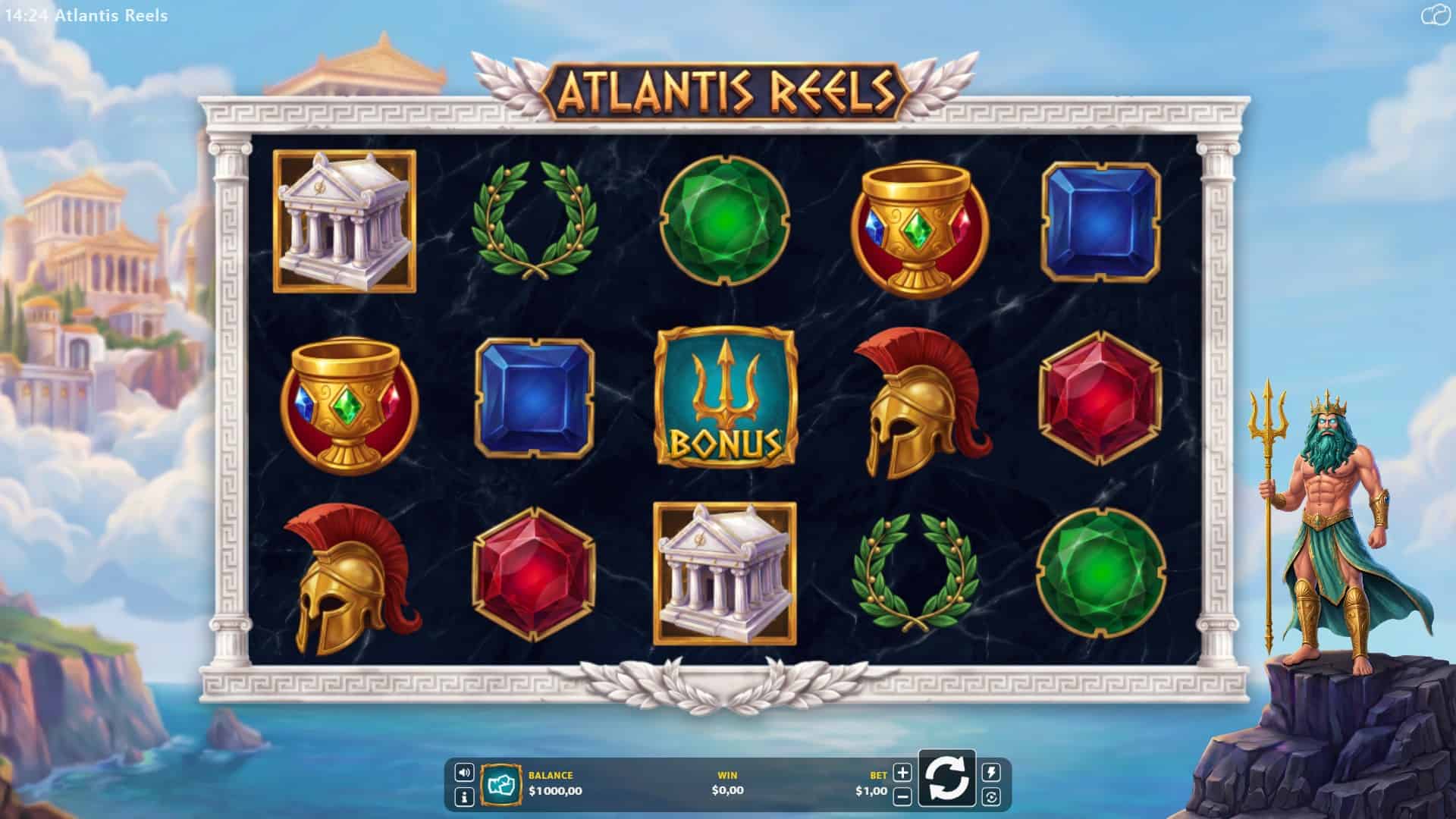 Atlantis Reels slot gameplay reels