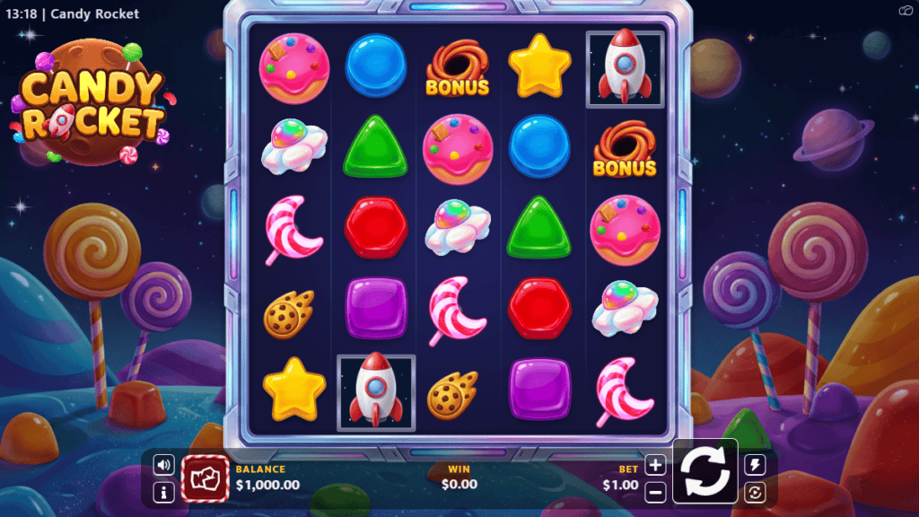 Knockoutlabs candy rocket slot game preview