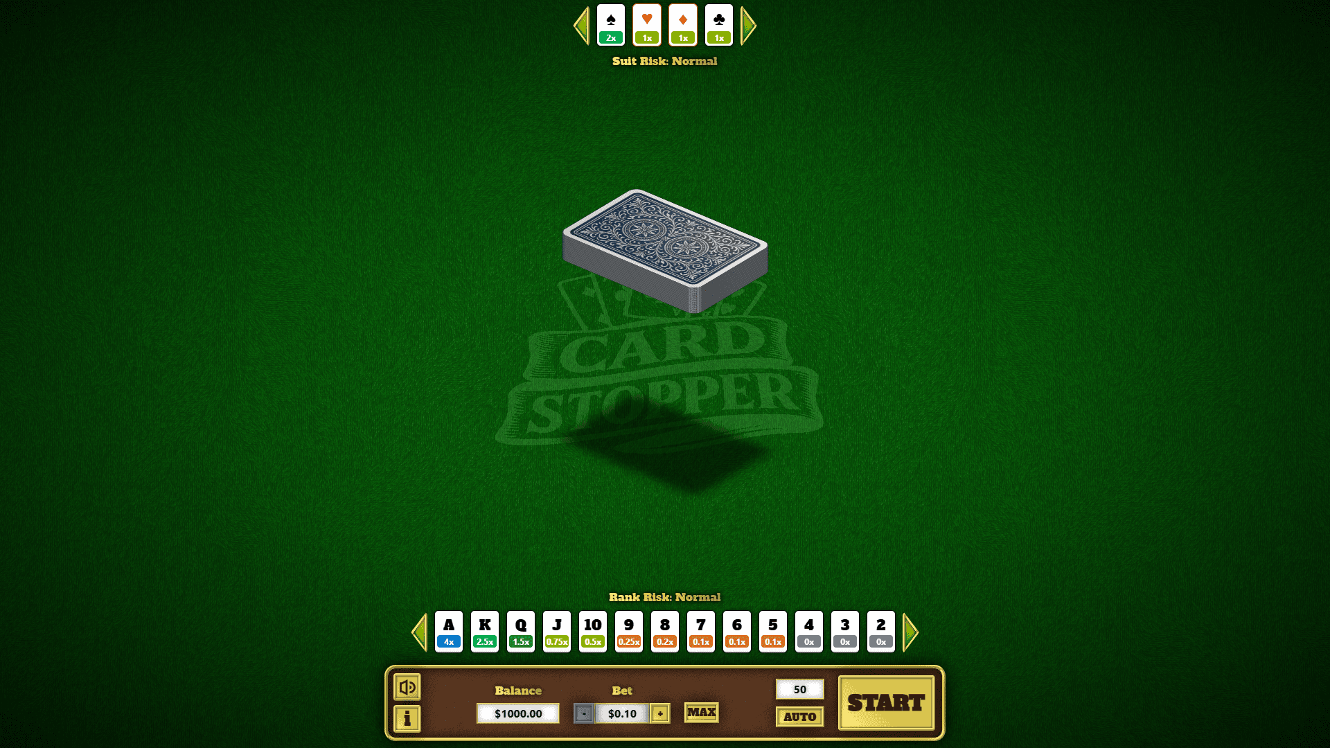 Card Stopper slot gameplay reels