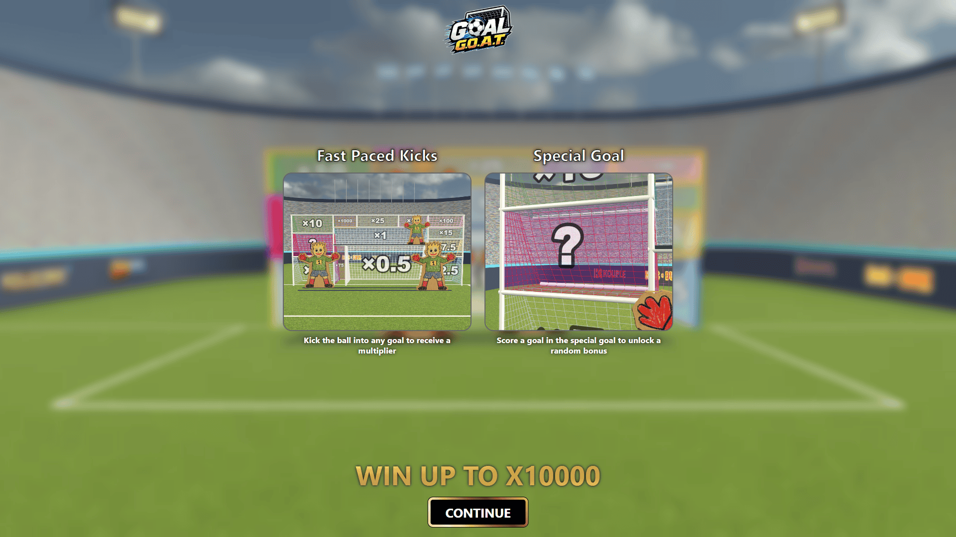 Goal GOAT slot intro screen
