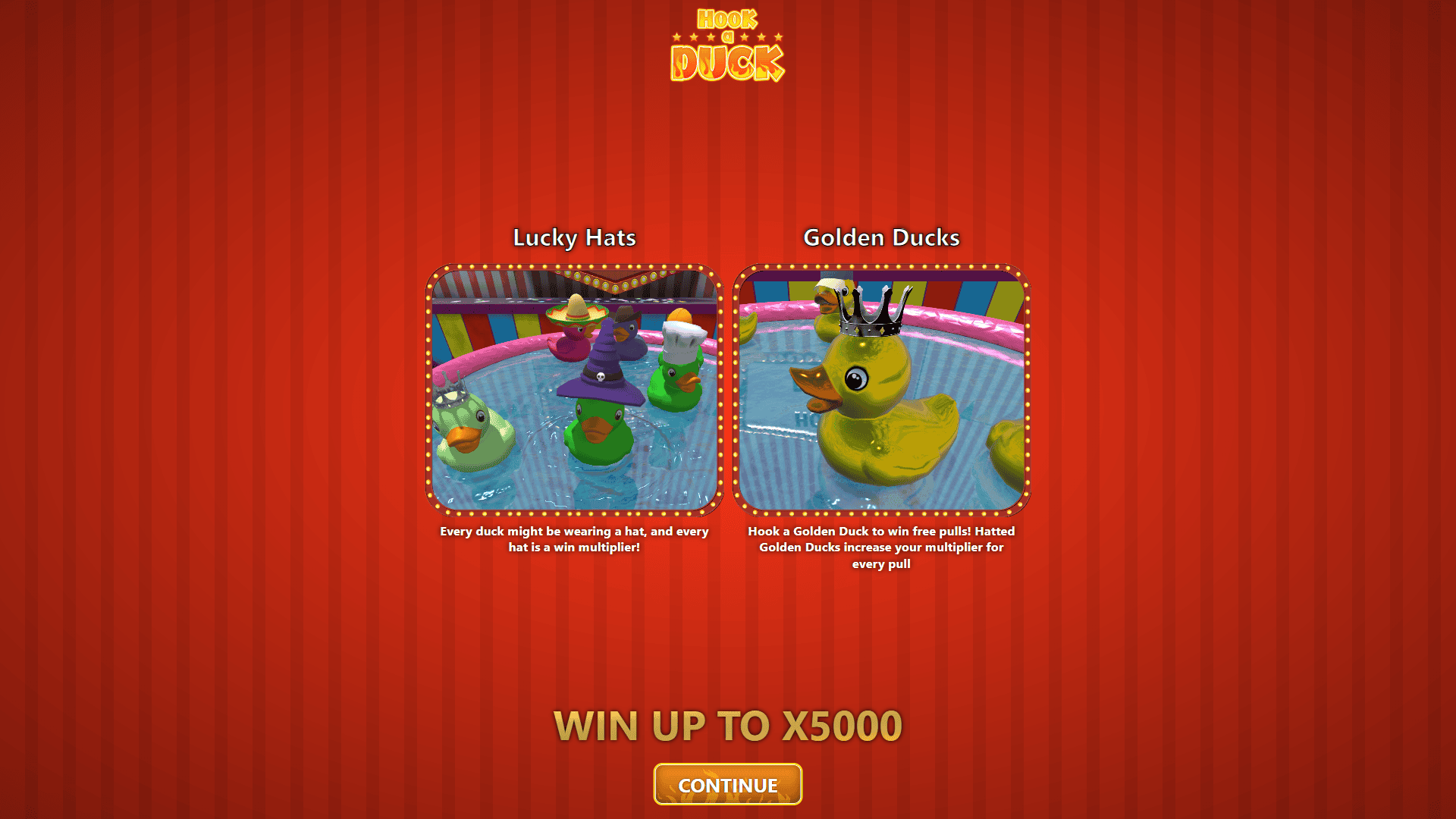 Hook a Duck slot intro screen