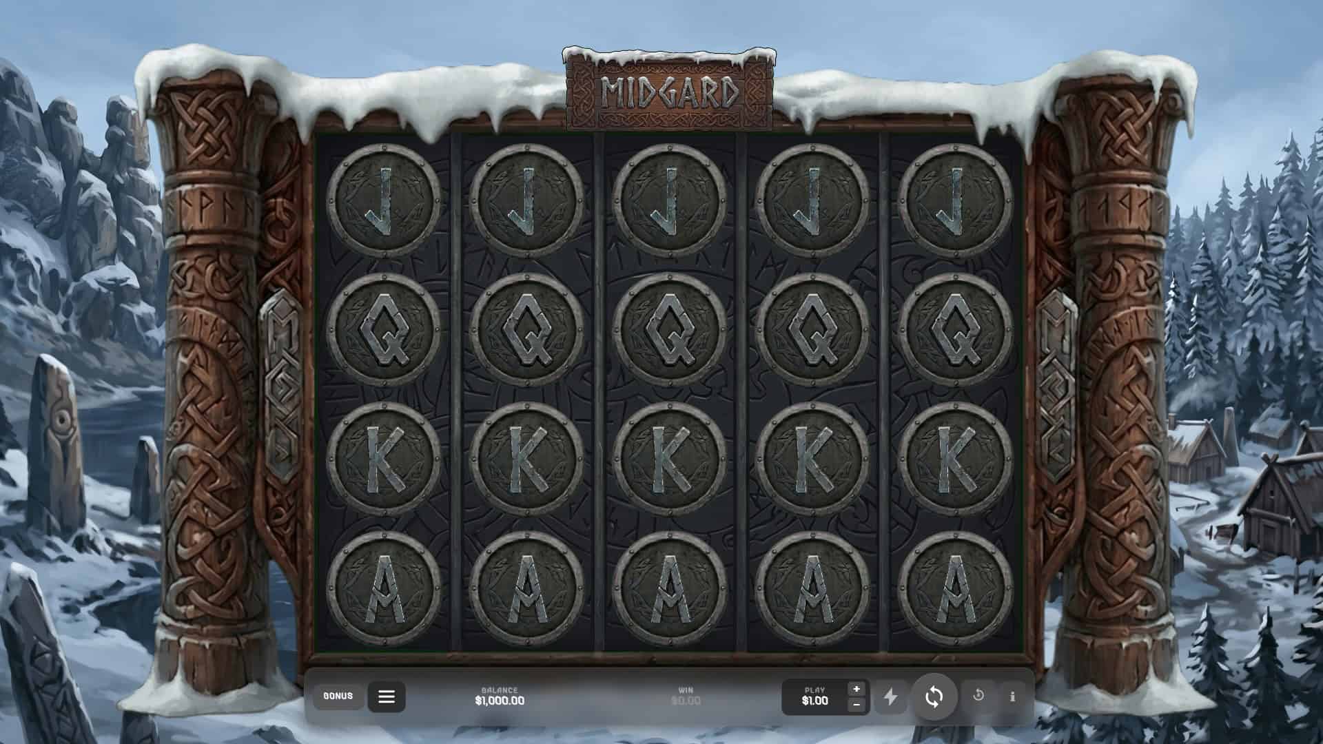 Midgard slot gameplay reels