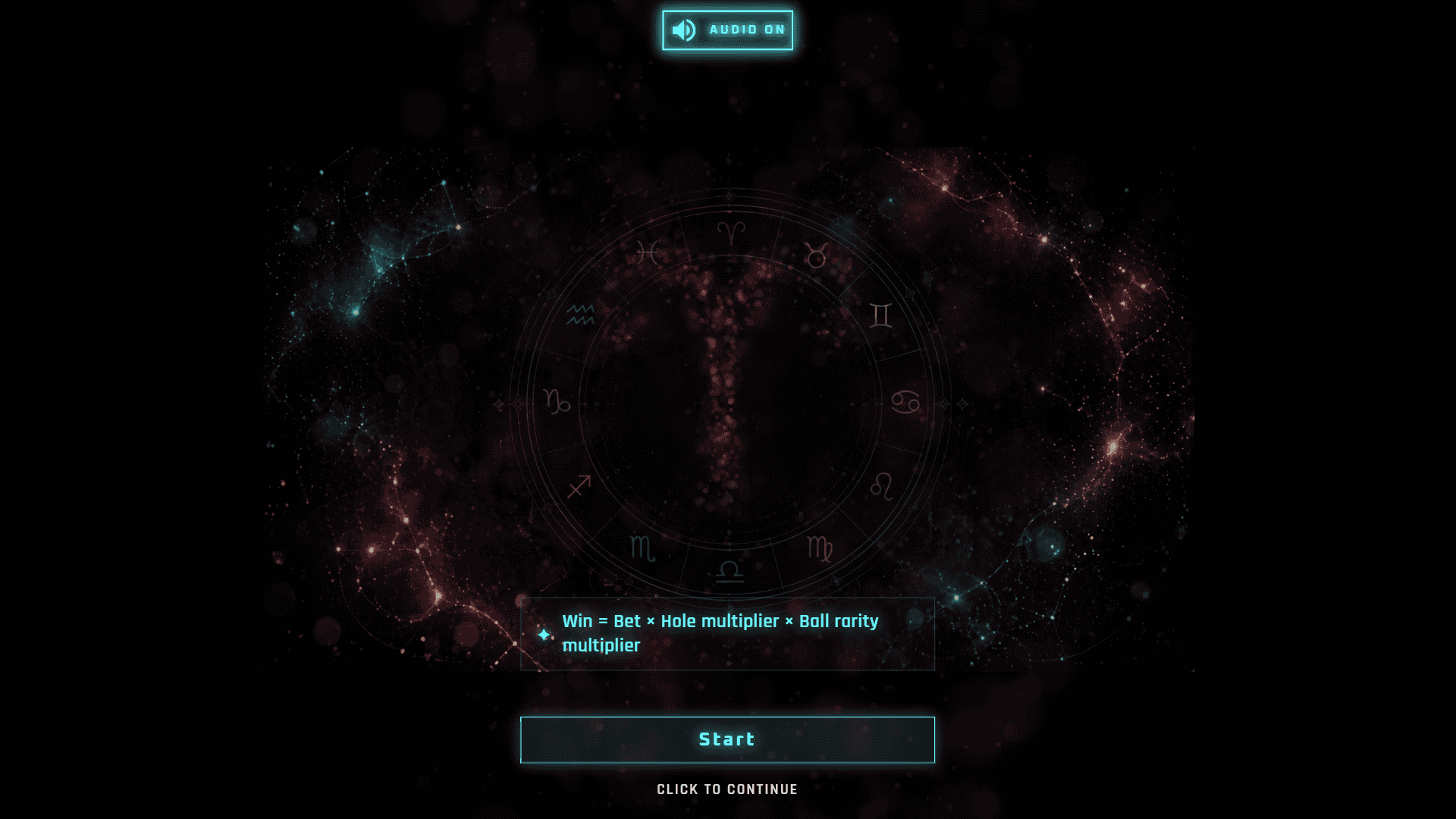 Zodiac Plinko slot intro screen