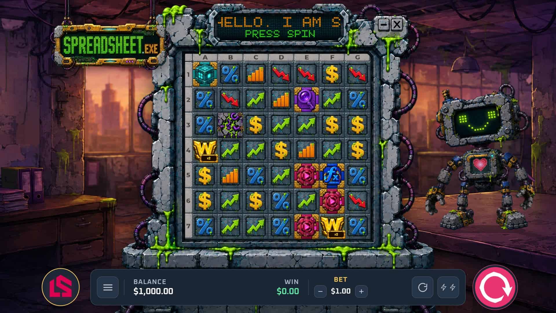 spreadsheet.exe slot gameplay reels
