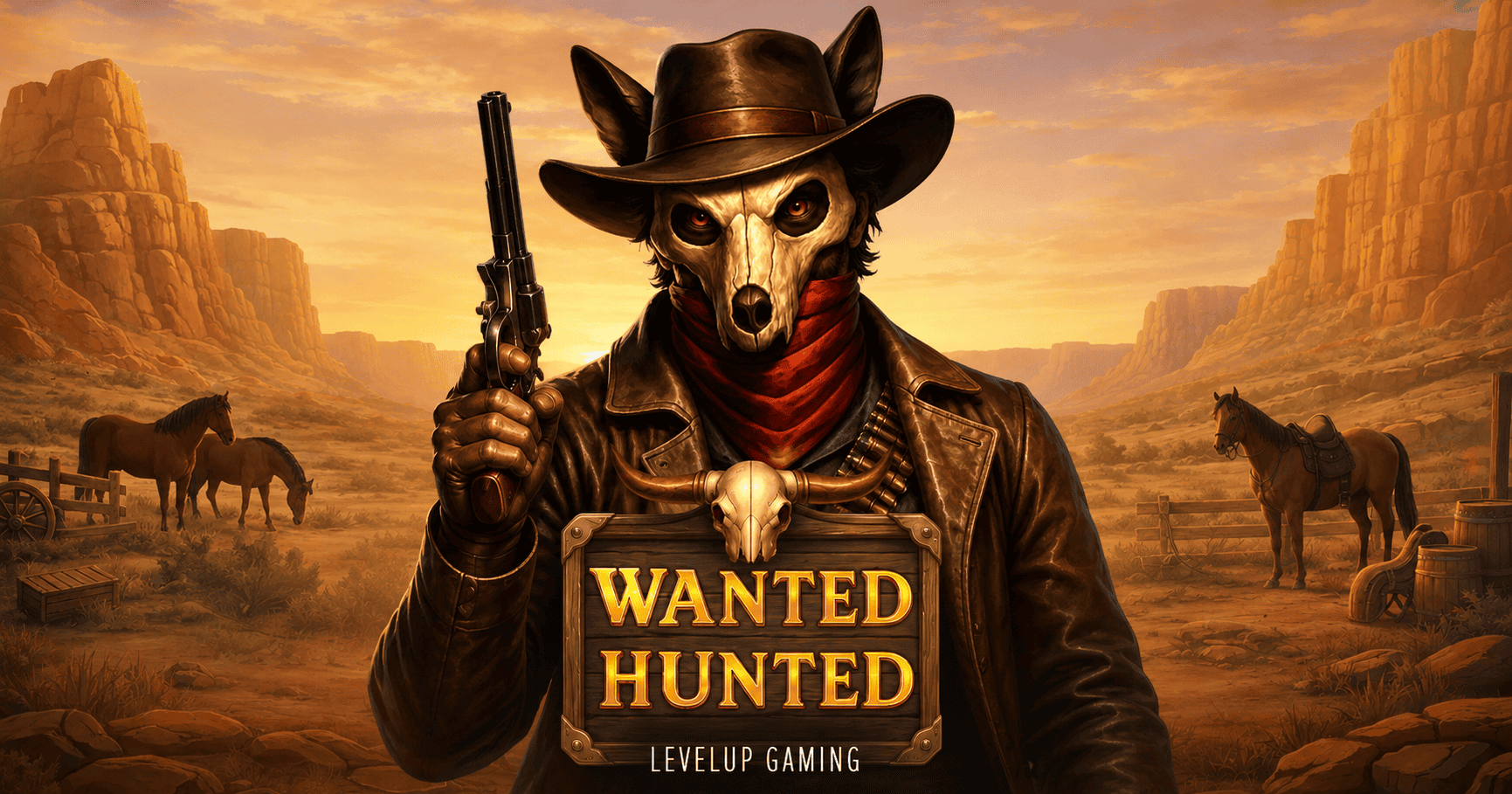 Wanted Hunted Bonus Buy Slot Demo by Levelup Gaming slot cover image