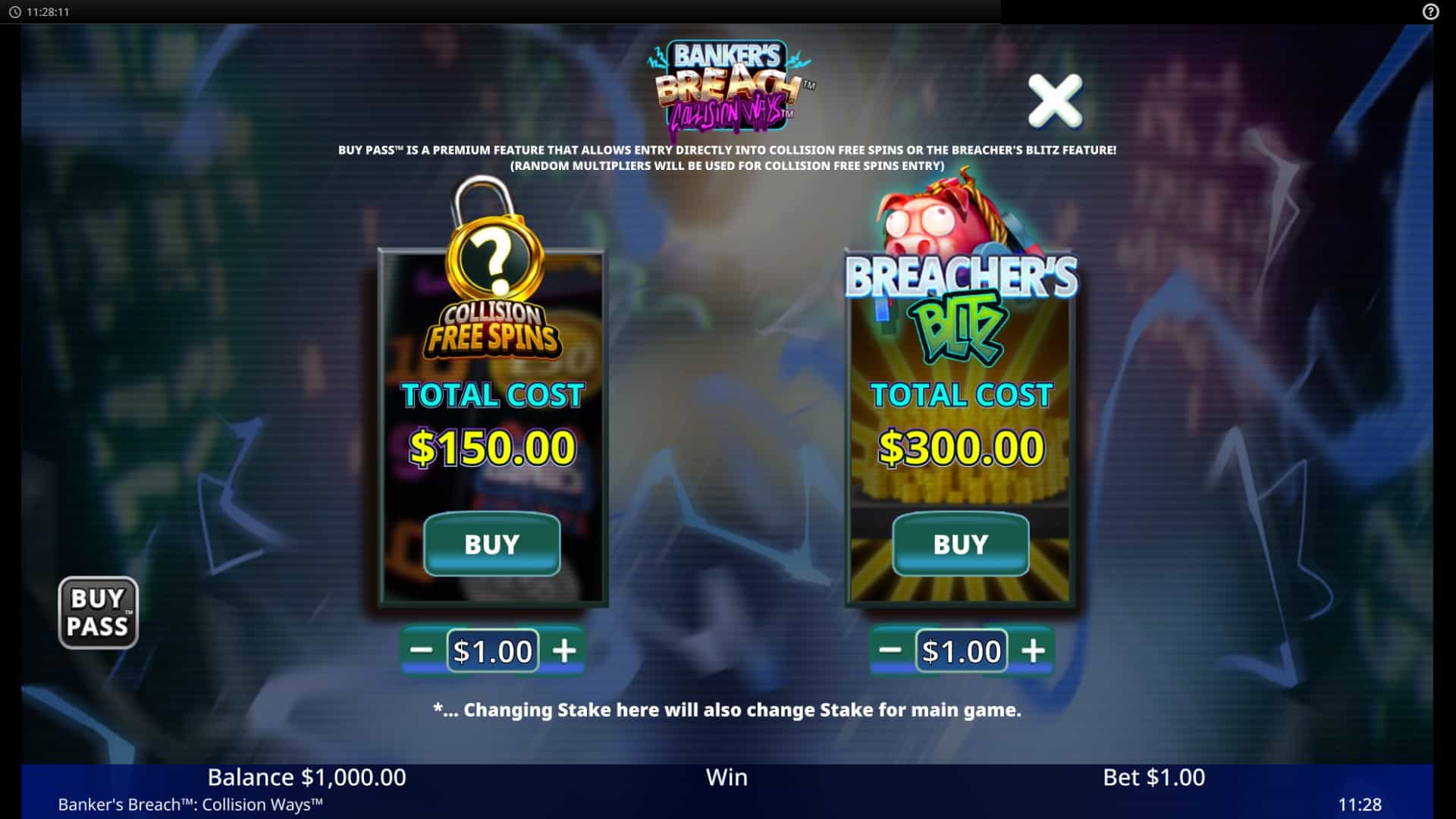 Banker’s Breach bonus buy menu