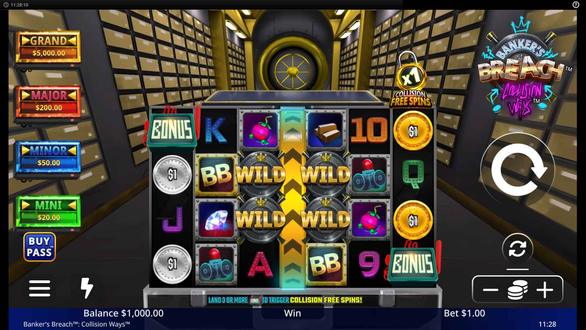 Banker’s Breach slot gameplay reels