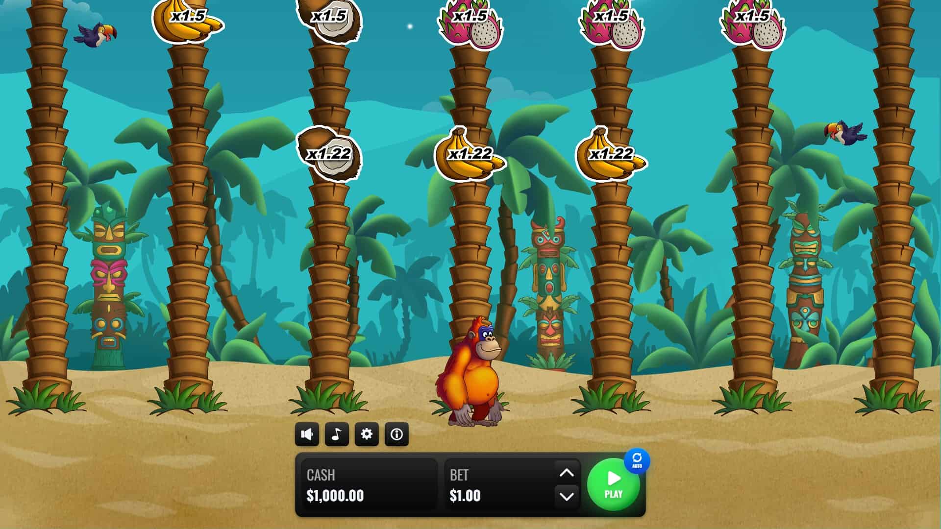 King of Palms slot gameplay reels