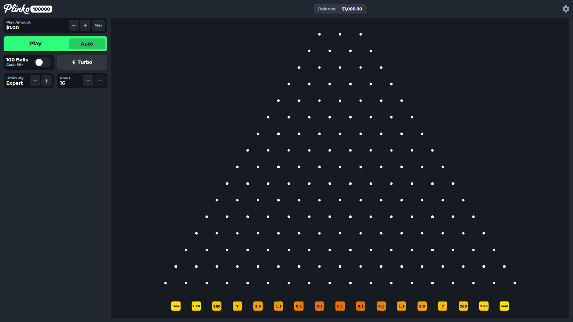 Plinko 100000 slot gameplay reels