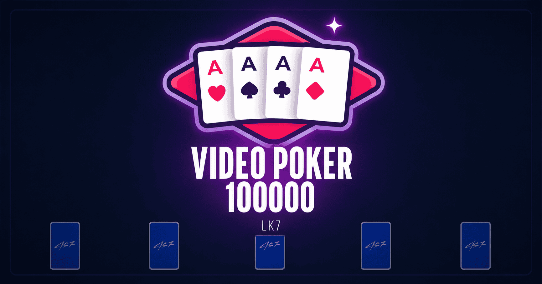 Video Poker 100000 Slot Demo by LK7 slot cover image