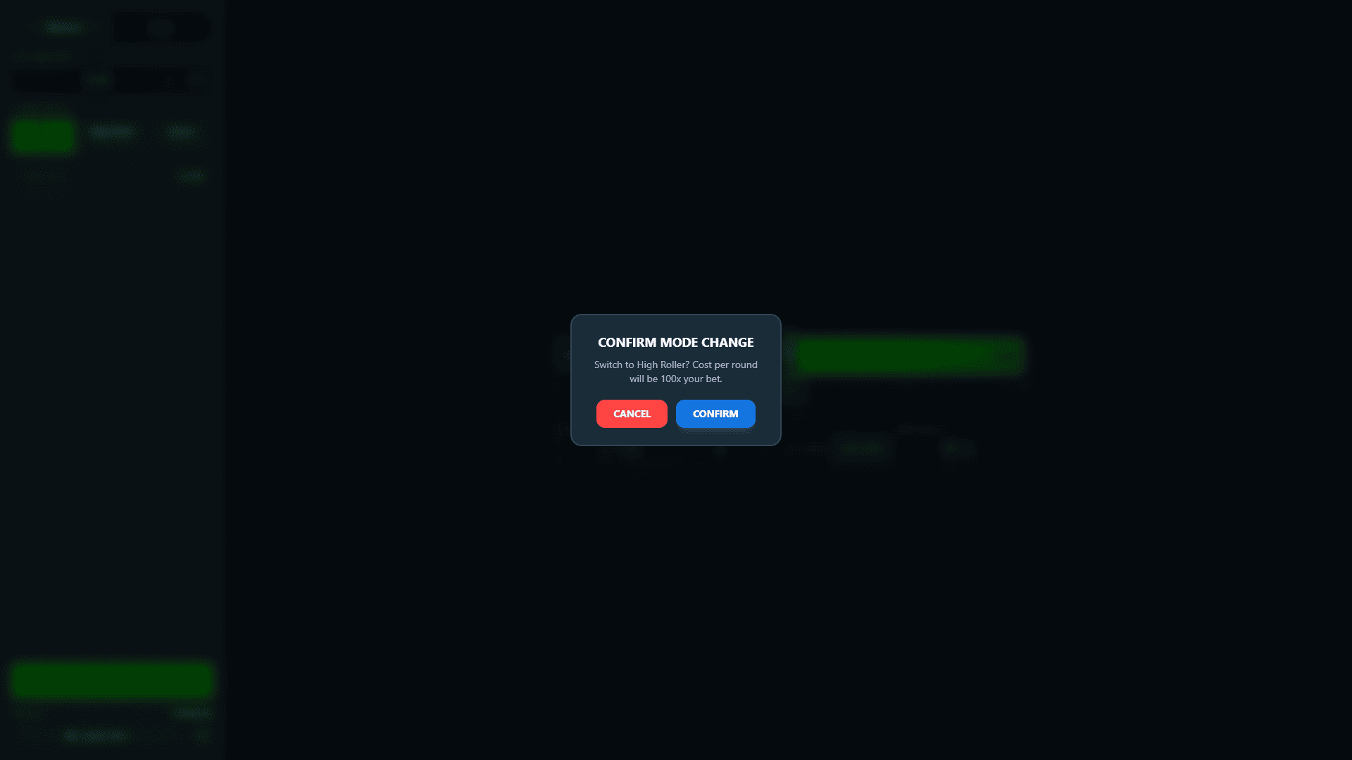 Dice Go bonus buy menu