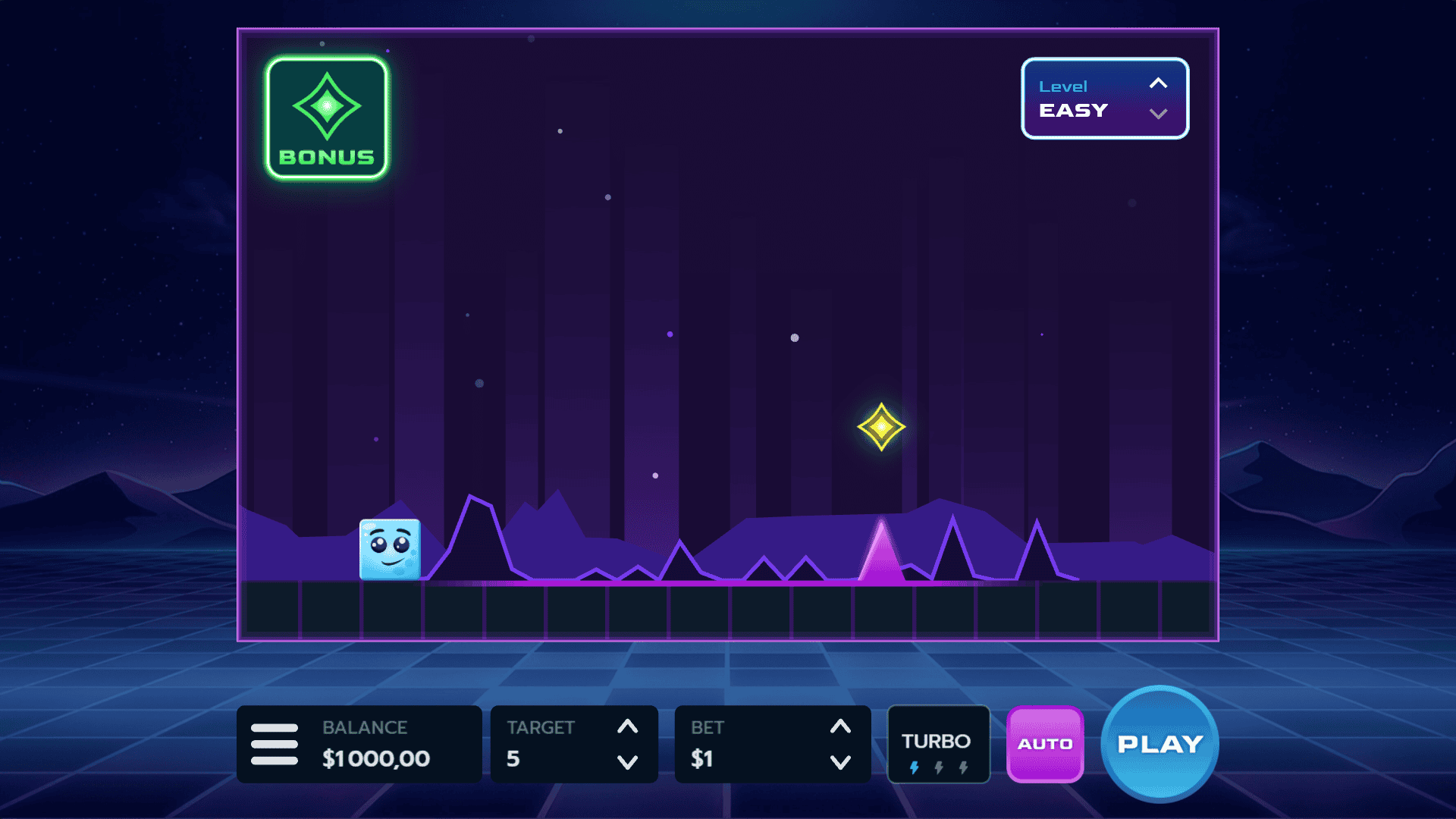 Cube Runner slot gameplay reels