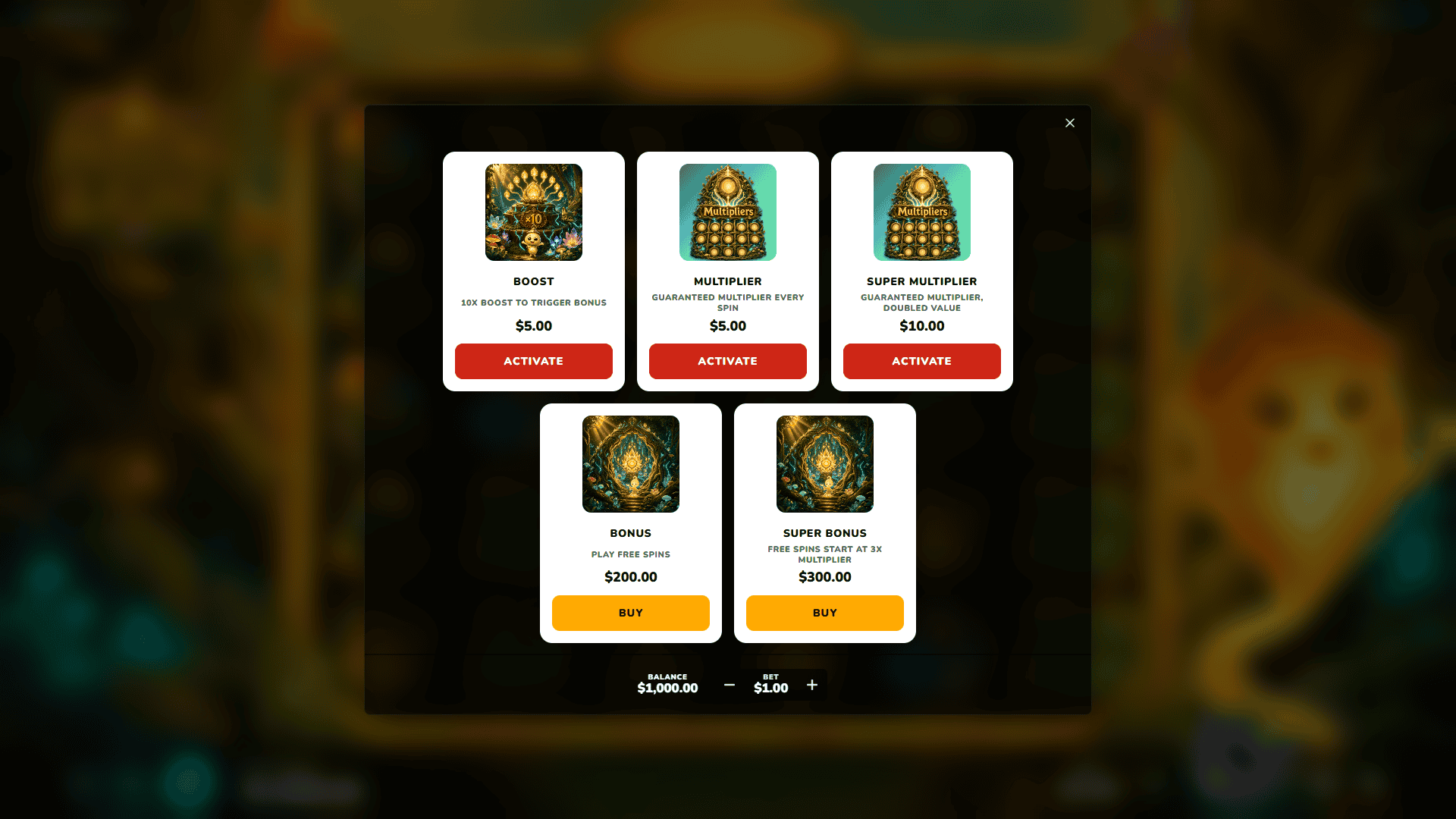 Hollow Light bonus buy menu
