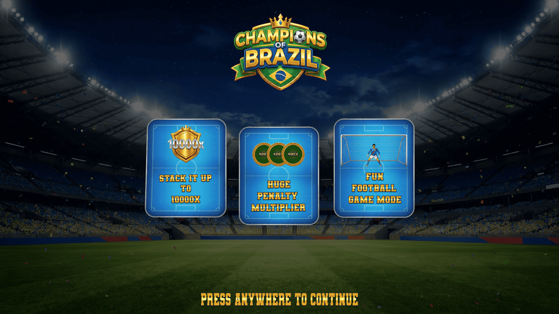 Champions Of Brazil slot intro screen
