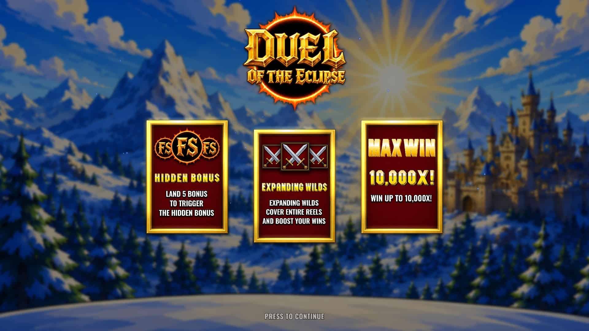 Duel of the Eclipse slot intro screen
