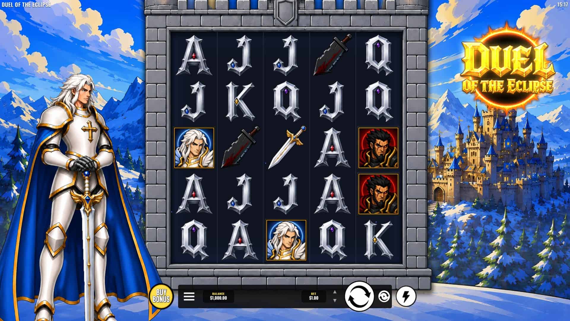 Duel of the Eclipse slot gameplay reels