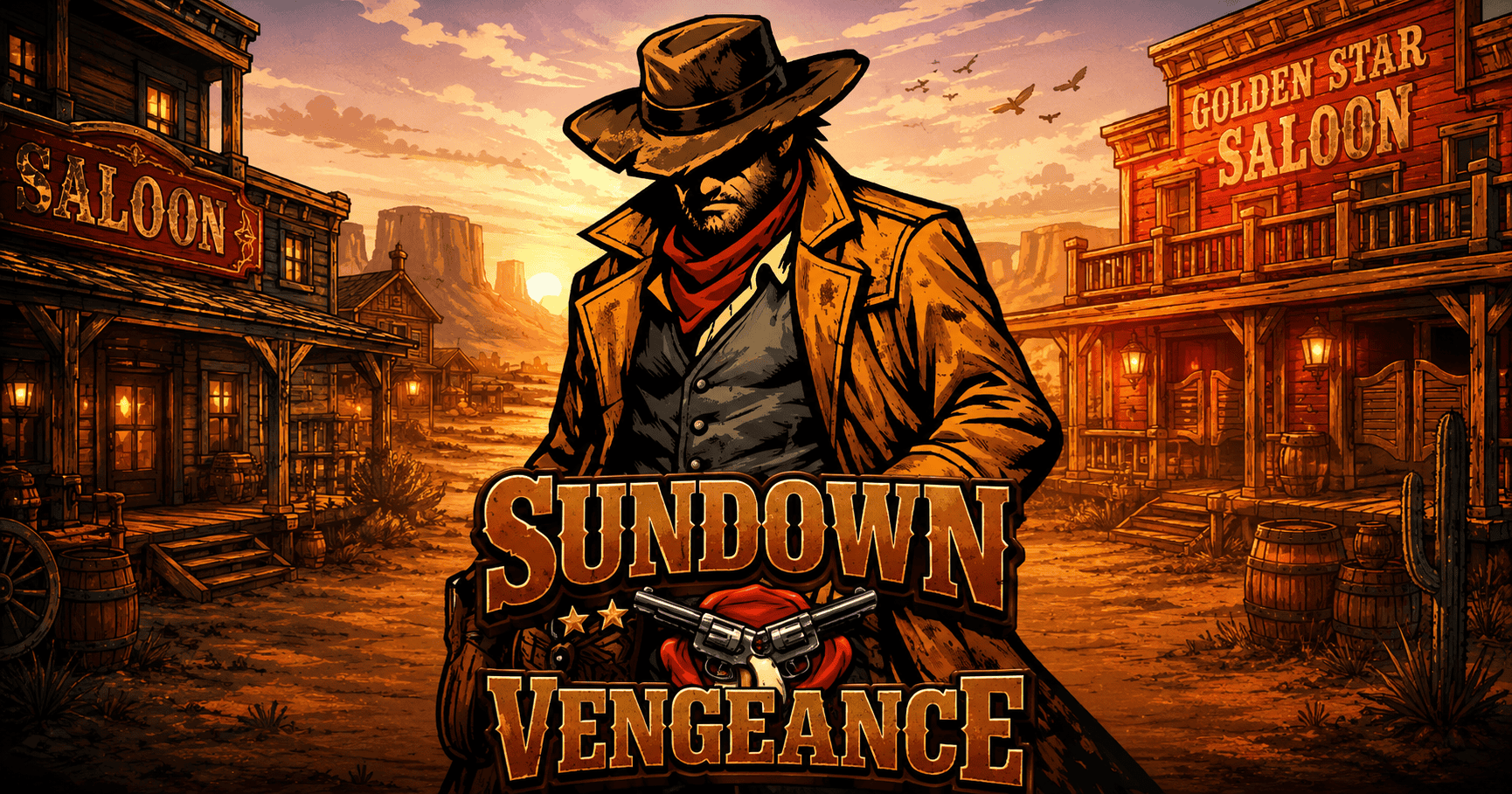 Sundown Vengeance Slot Demo by Luxe Slots slot cover image