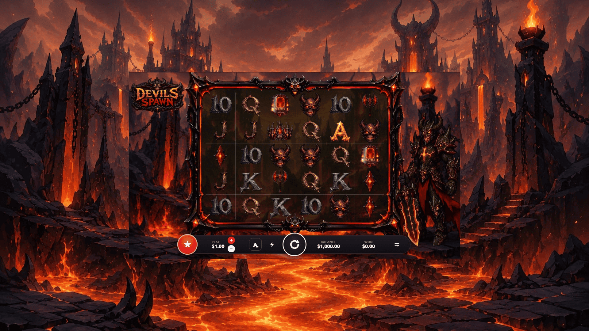 Devils Spawn slot gameplay reels