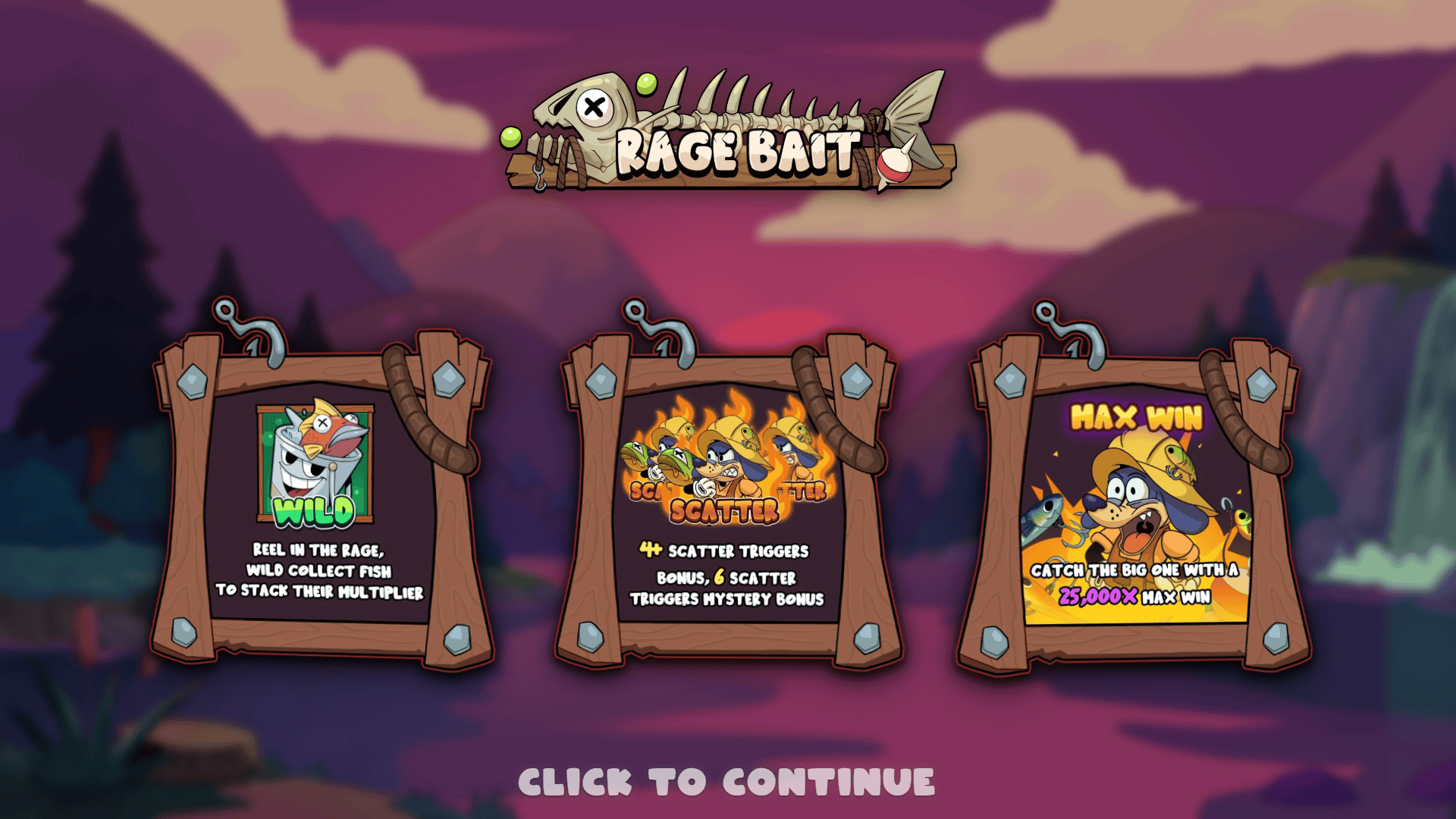 Rage Bait slot intro screen
