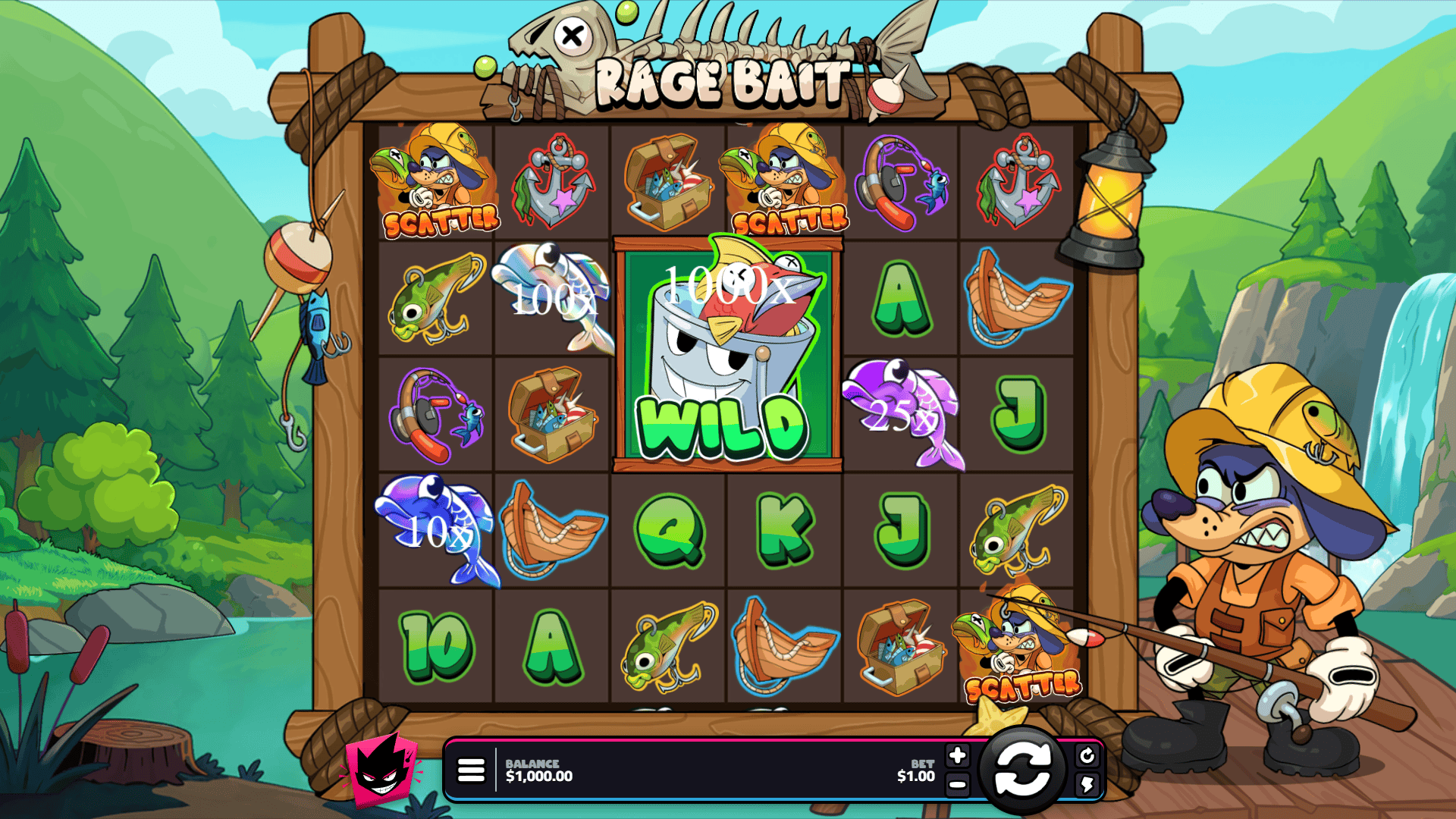 Rage Bait slot gameplay reels