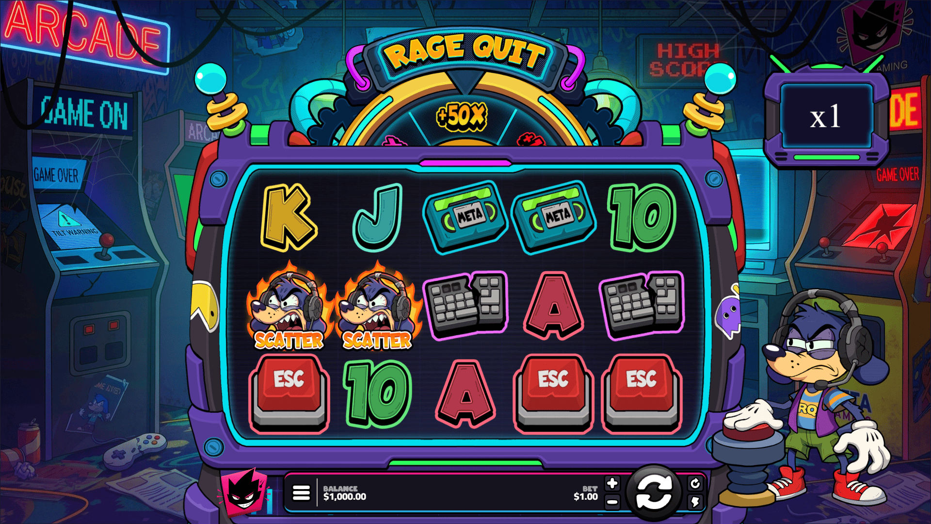 Rage Quit slot gameplay reels