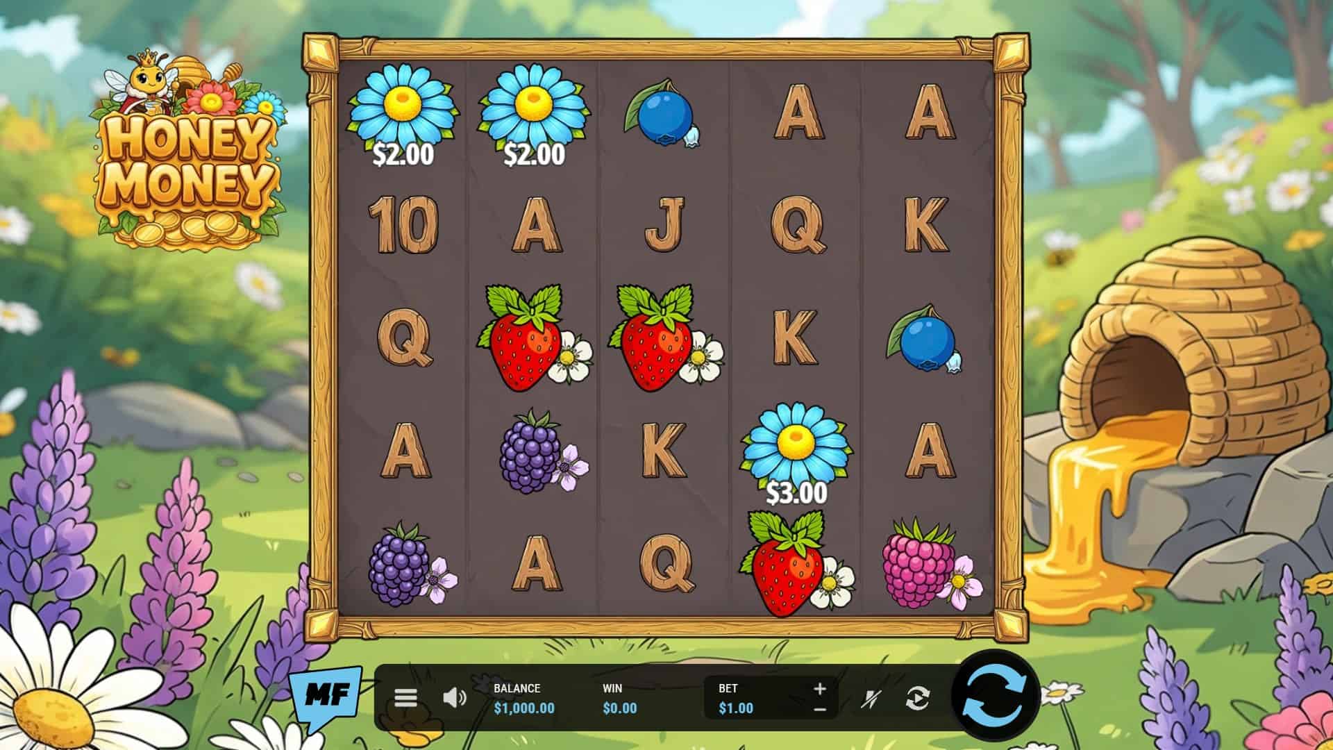Honey Money slot gameplay reels