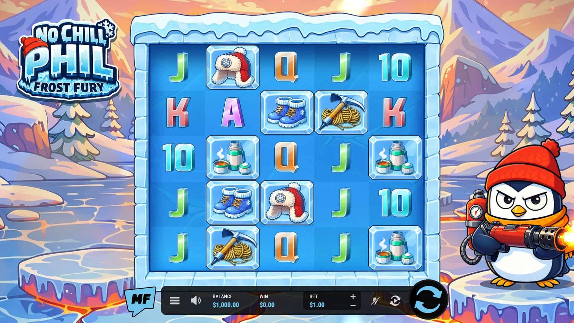 No Chill Phil: Frost Fury slot gameplay reels
