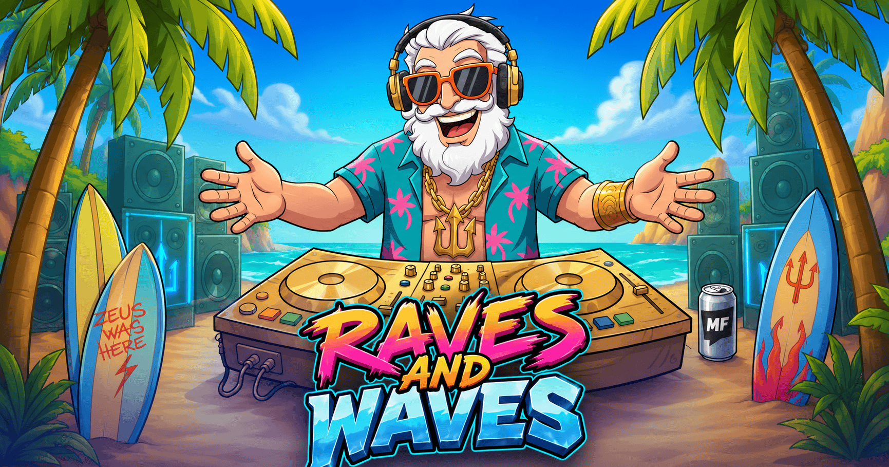 Raves and Waves Slot Demo by Minty Fresh slot cover image